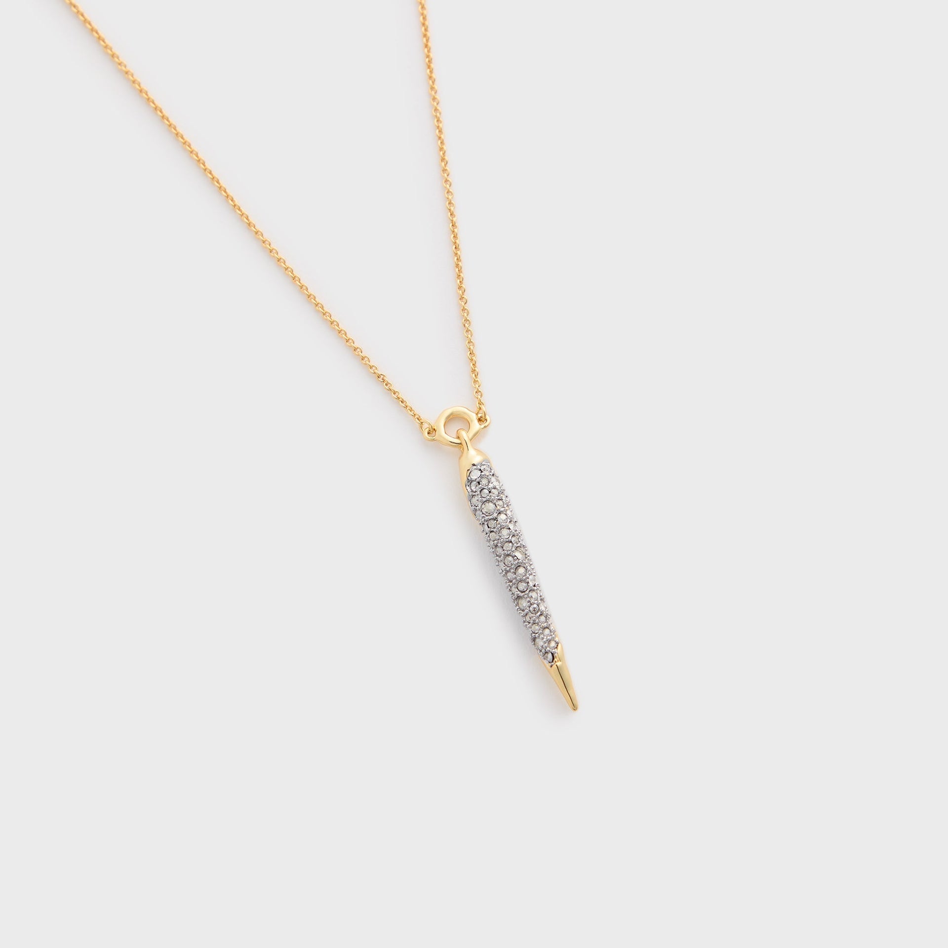Alexis Bittar Solanales Gold Crystal Spear Necklace in Gold