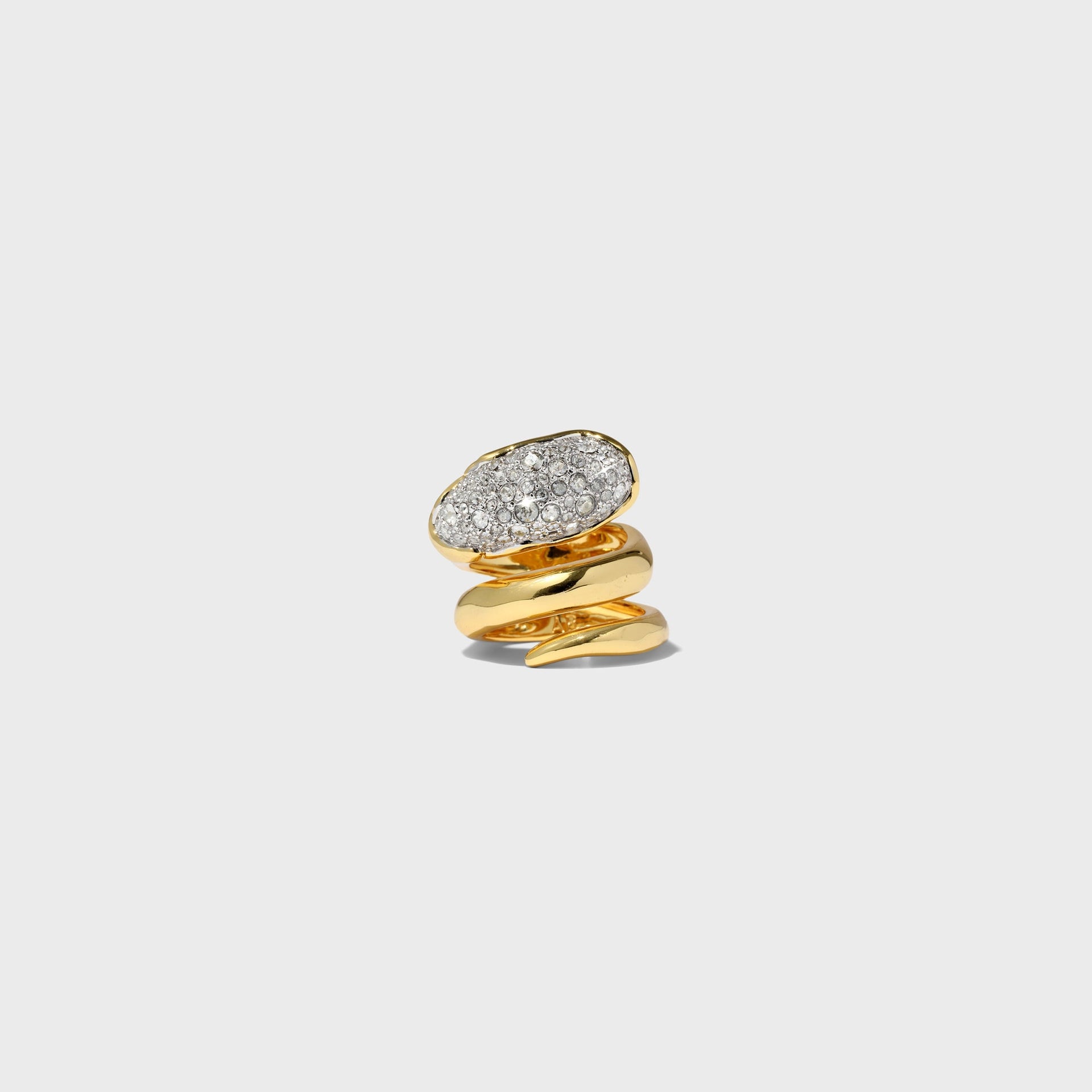 Alexis Bittar Solanales Crystal Coiled Ring - Gold / Silver