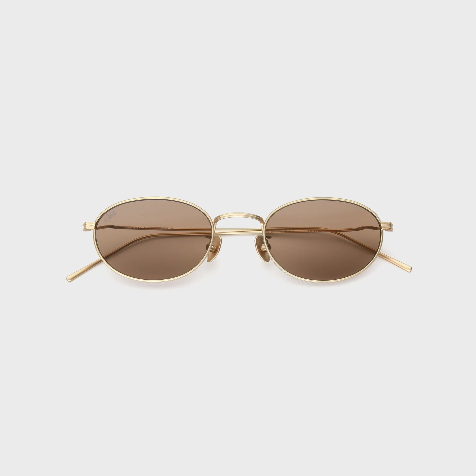 Akila Petal Sunglasses - Brushed Gold / Dark Khaki