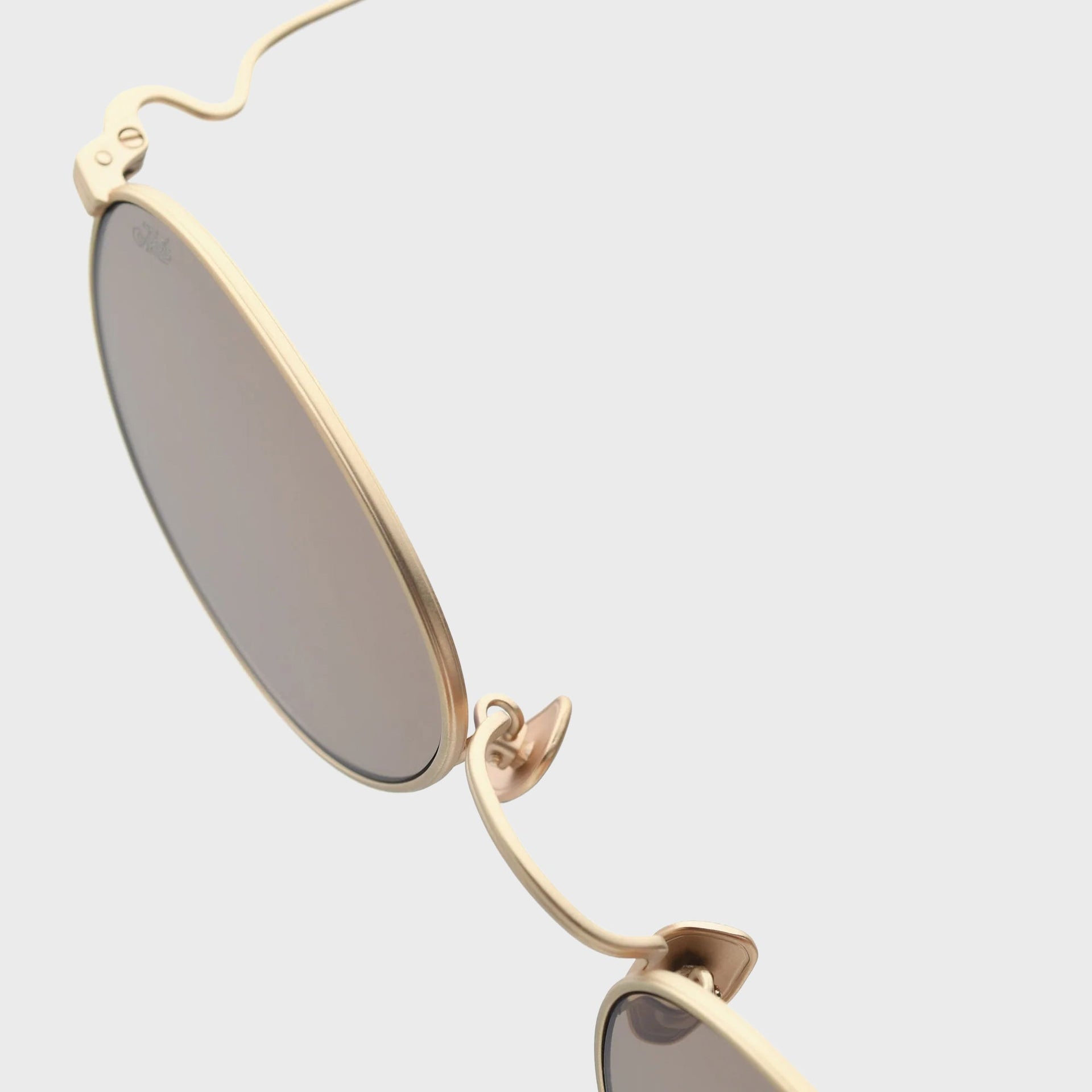 Akila Petal Sunglasses - Brushed Gold / Dark Khaki