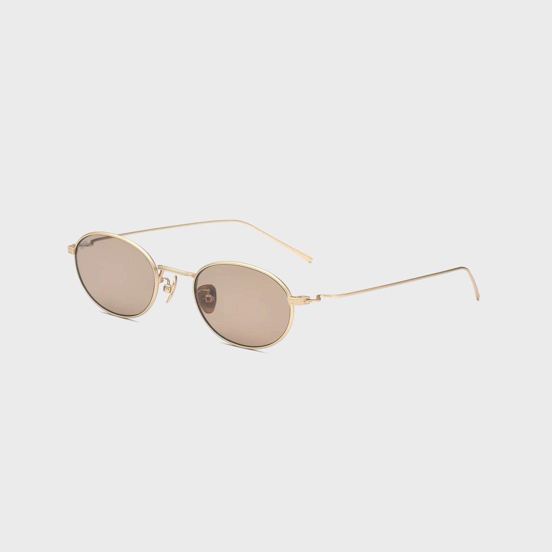 Akila Petal Sunglasses - Brushed Gold / Dark Khaki
