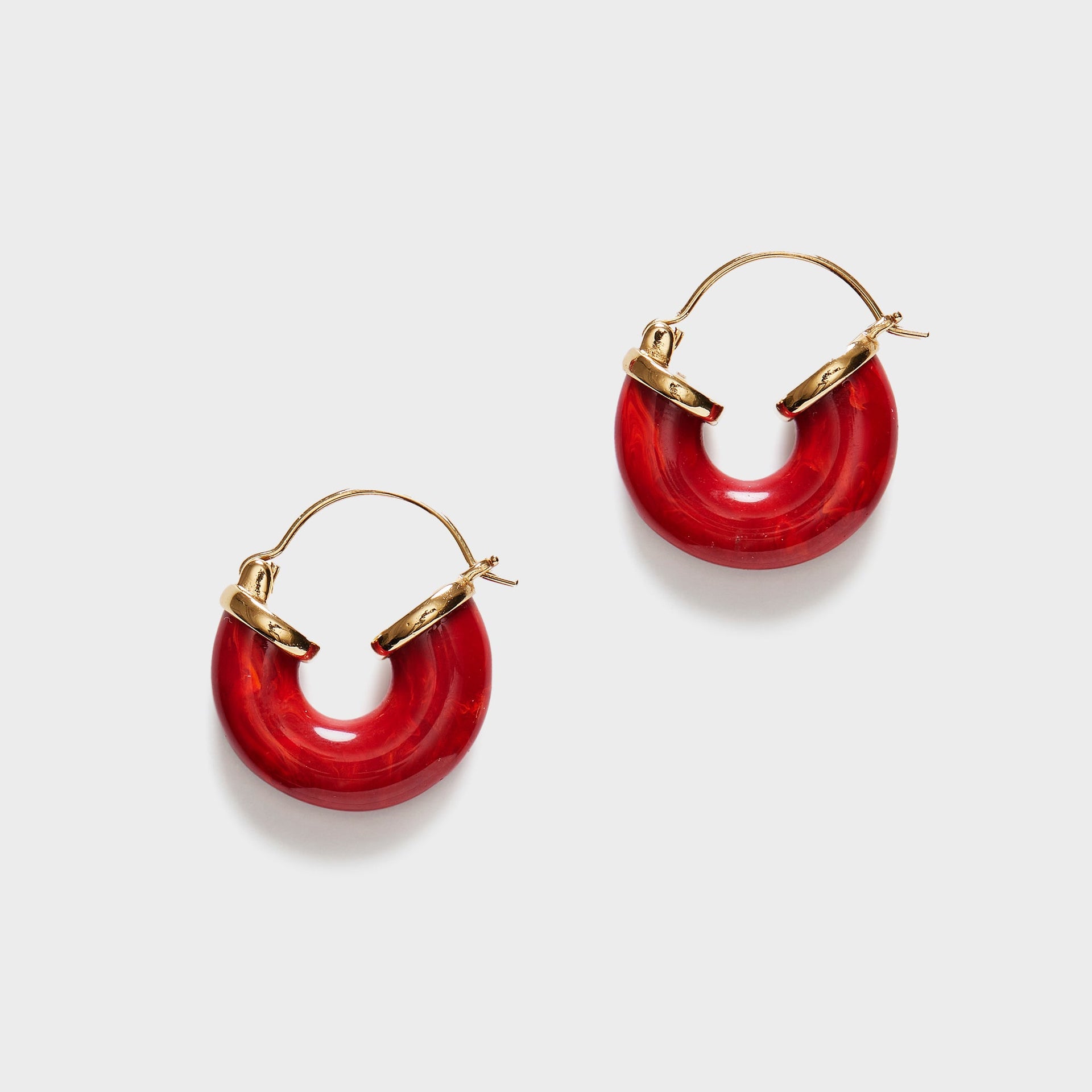 Anni Lu Petit Swell Hoops - Bright Red