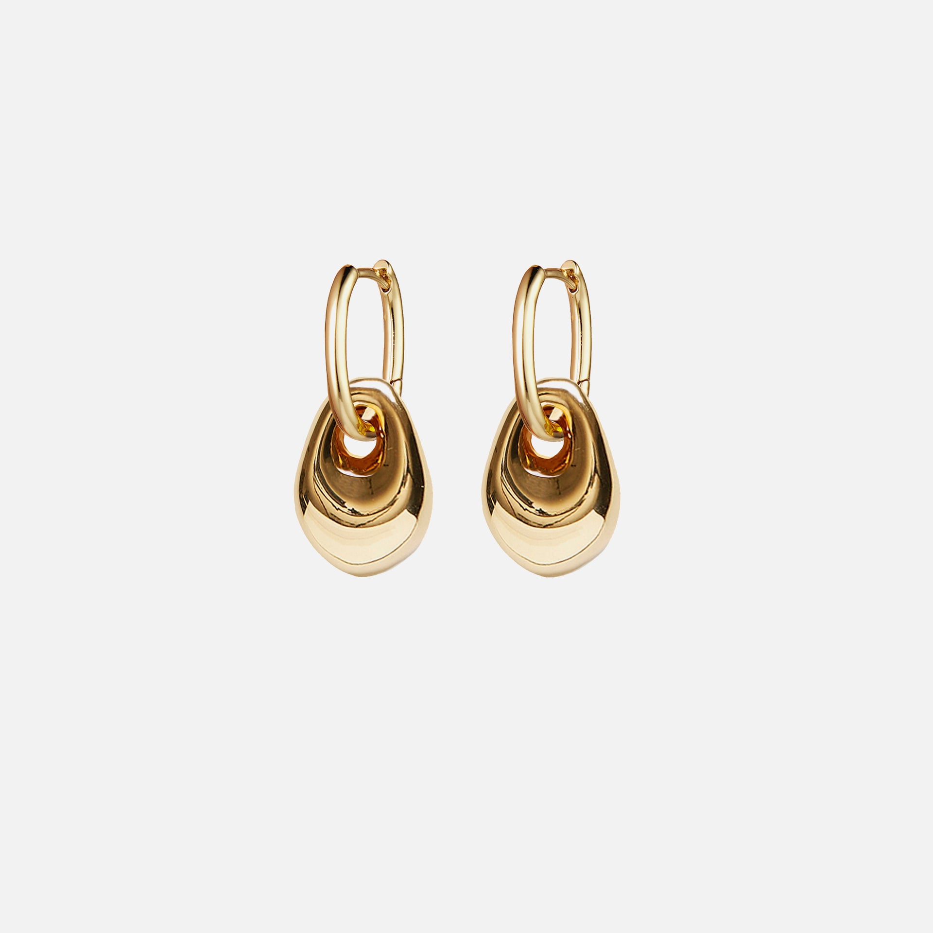 Anni Lu Golden Pebble Earrings Gold Plated - Gold