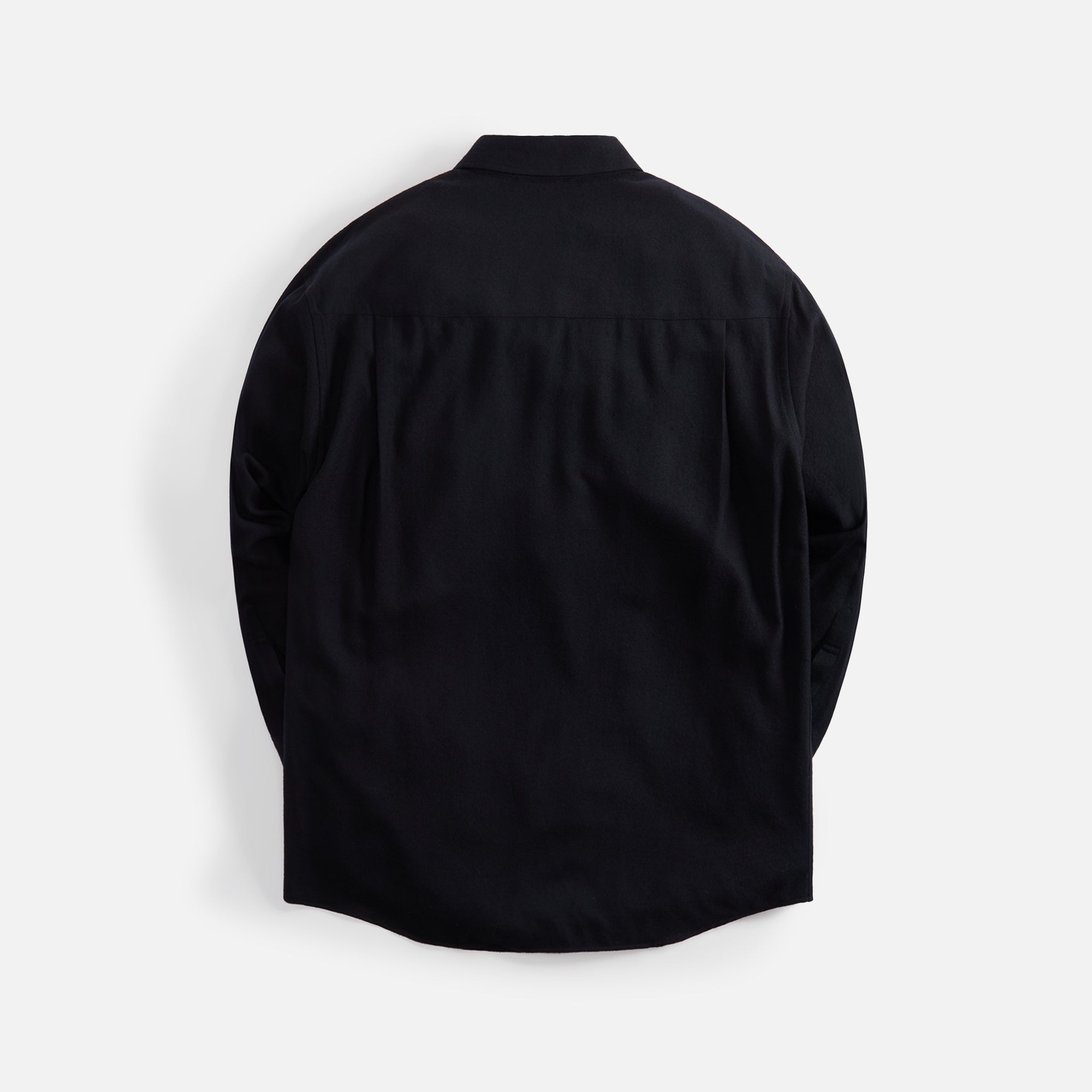 Auralee Airy Wool Viyella Shirt - Dark Navy – Kith