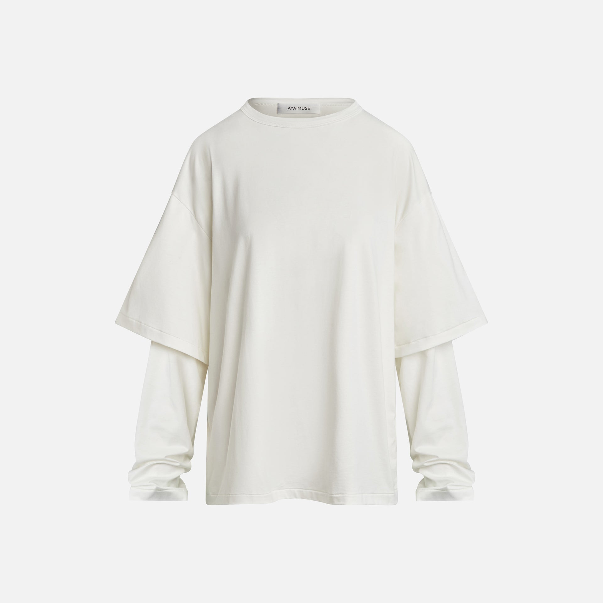 Aya Muse Basics Double Layer Tee - Off White