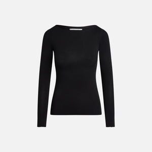 Aya Muse Basics Boatneck Long Sleeve Tee - Black