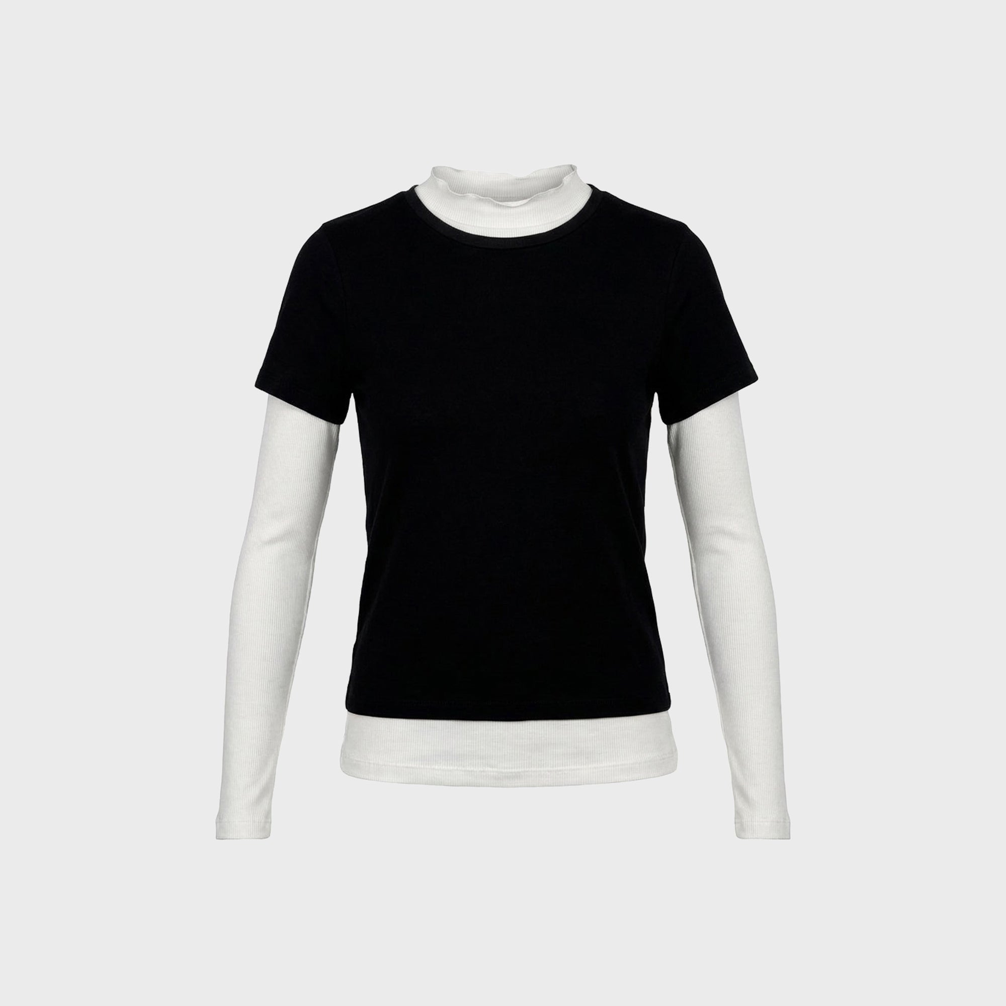 Aya Muse Double Layer Tee - Black / White – Kith
