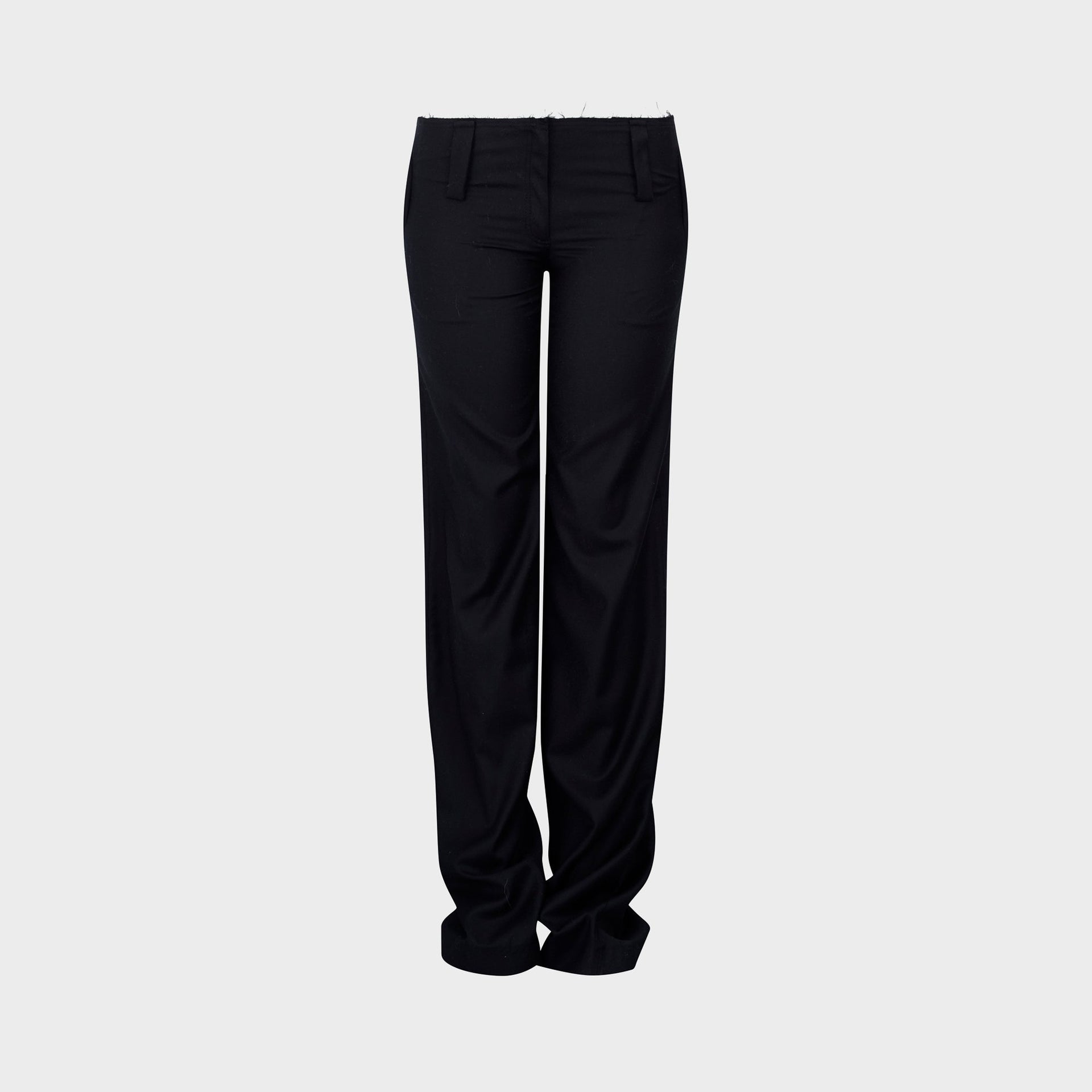 Aya Muse Raw Edge Trousers in Black
