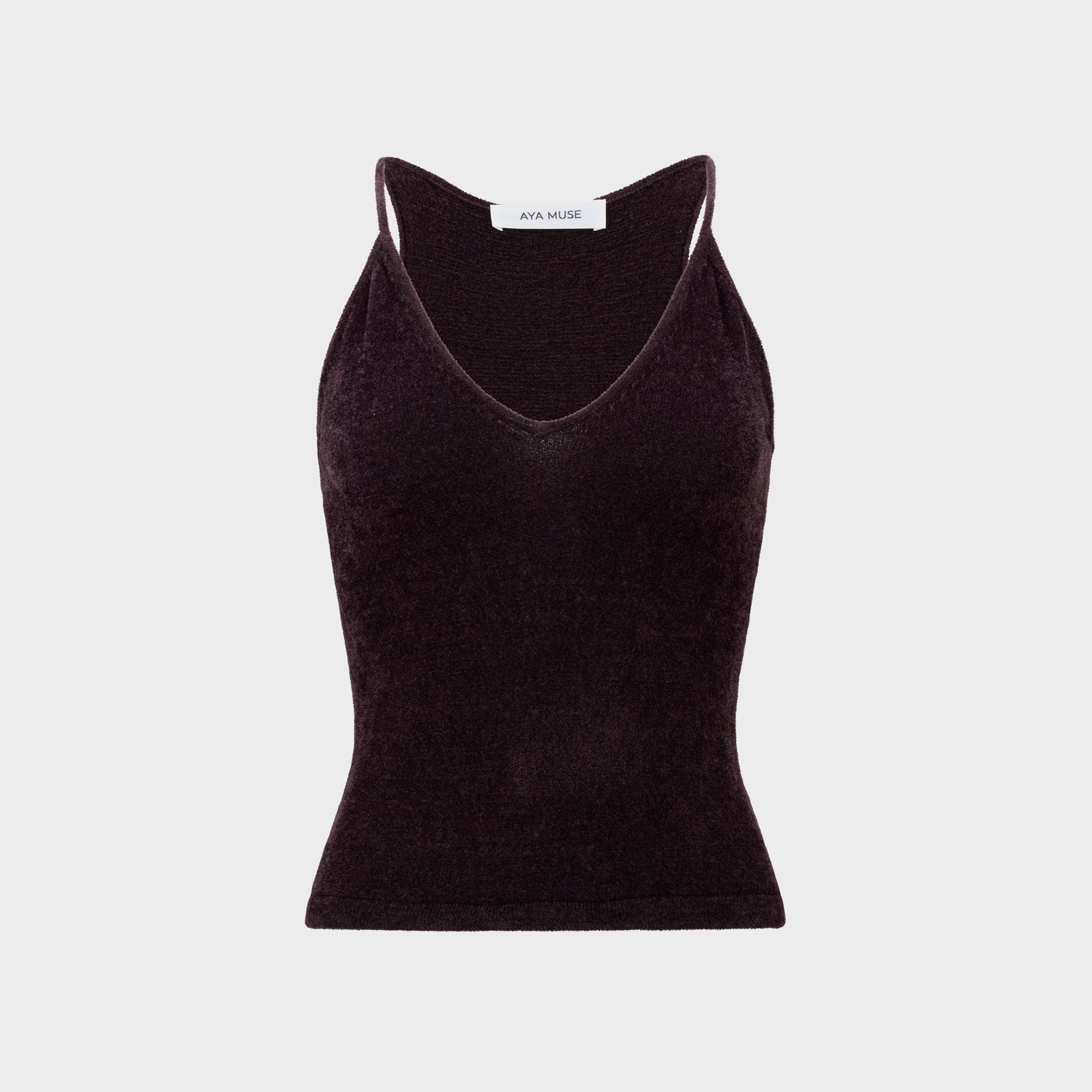 Aya Muse Velu Top in Plum