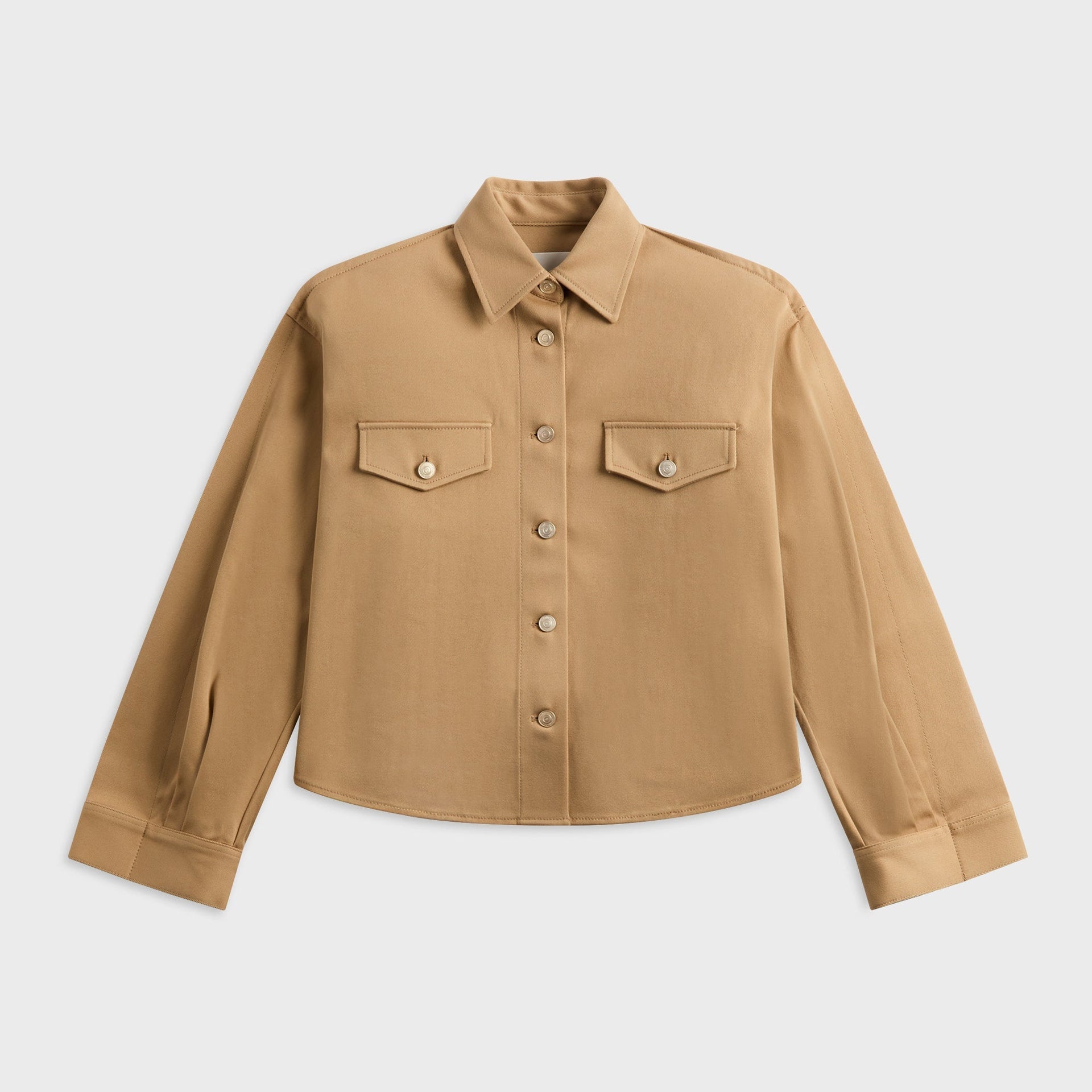 anOnlyChild Oversized Button Down Shirt - Camel