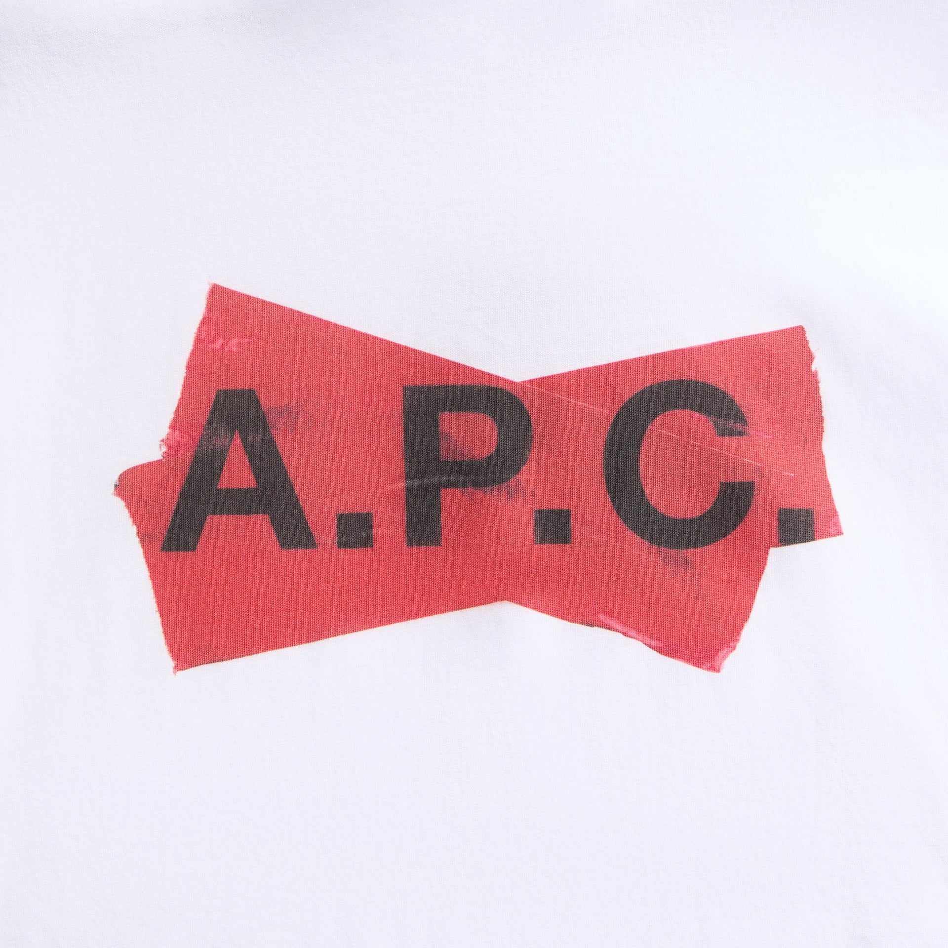 A.P.C. Manches Courtes Scotch Rouge Tee - Aab White