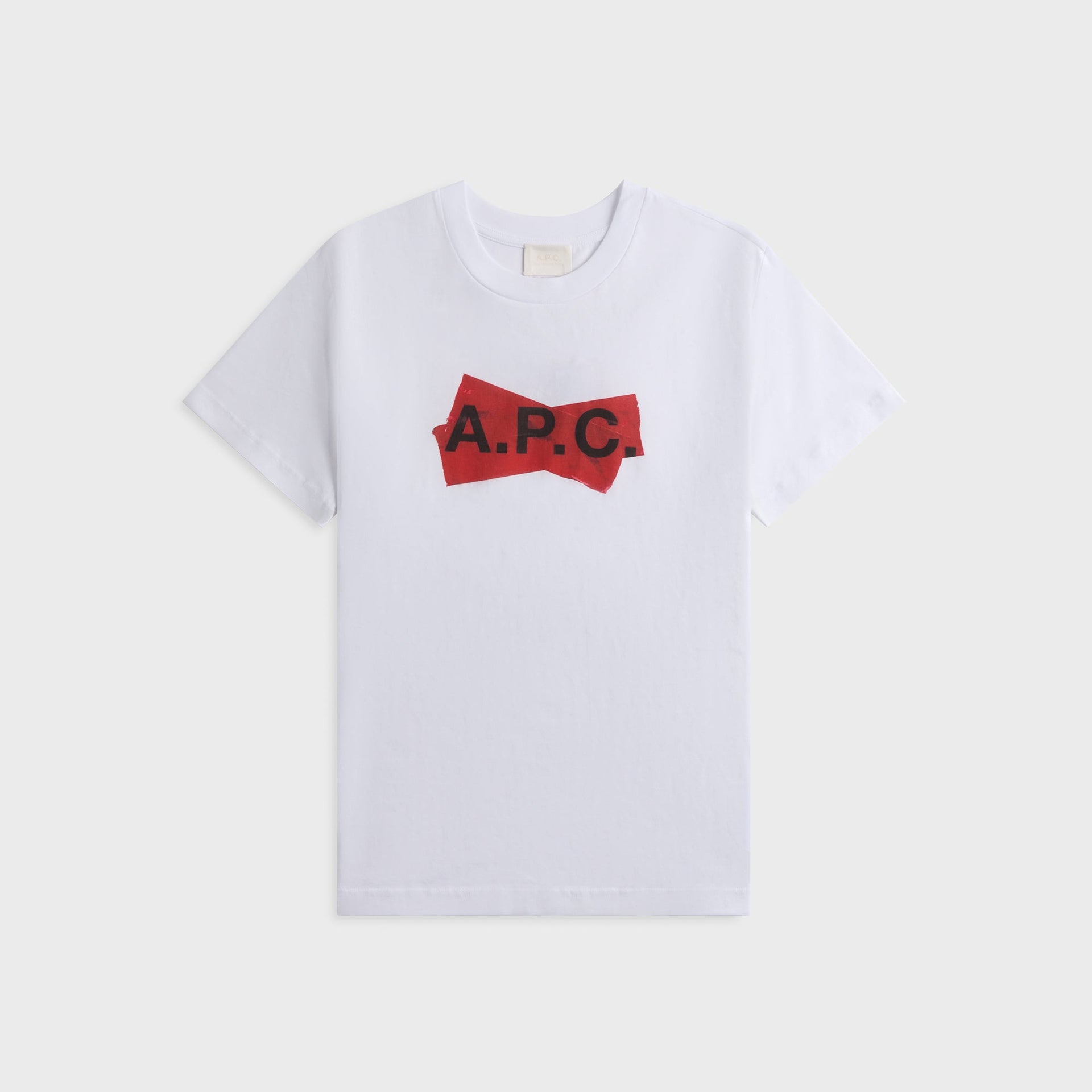 A.P.C. Manches Courtes Scotch Rouge Tee - Aab White