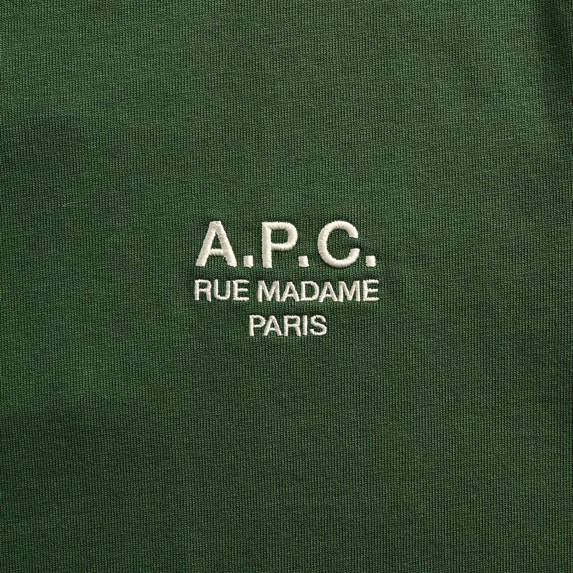 A.P.C. Standard Rue Madame Tee - Vert Fonce / Blanc