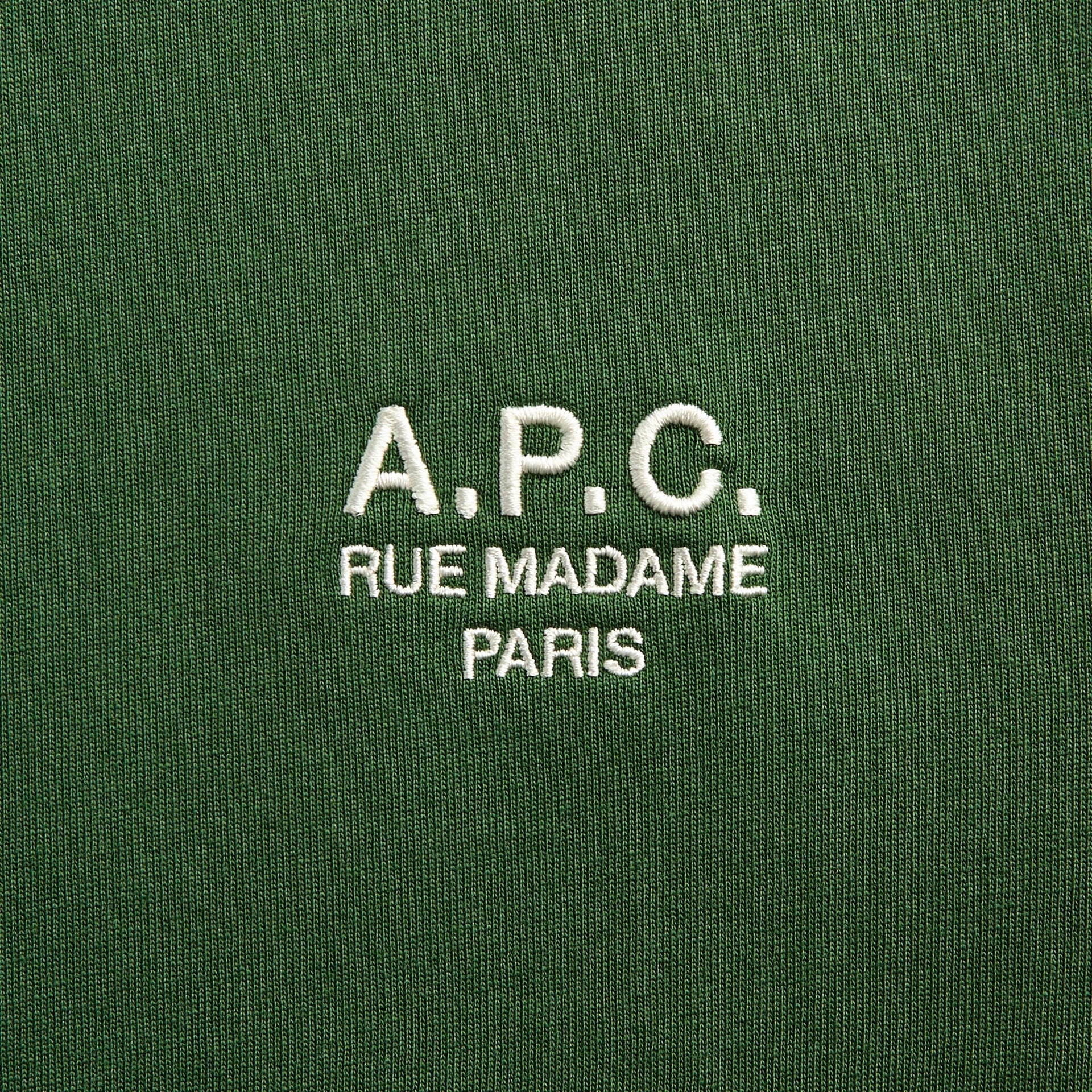 A.P.C. Standard Rue Madame Tee - Vert Fonce / Blanc