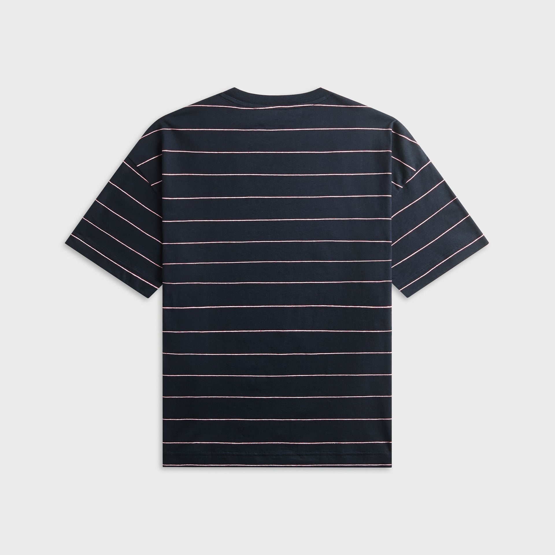 A.P.C. Loose Tee with Pink Stripes - Marine Blue