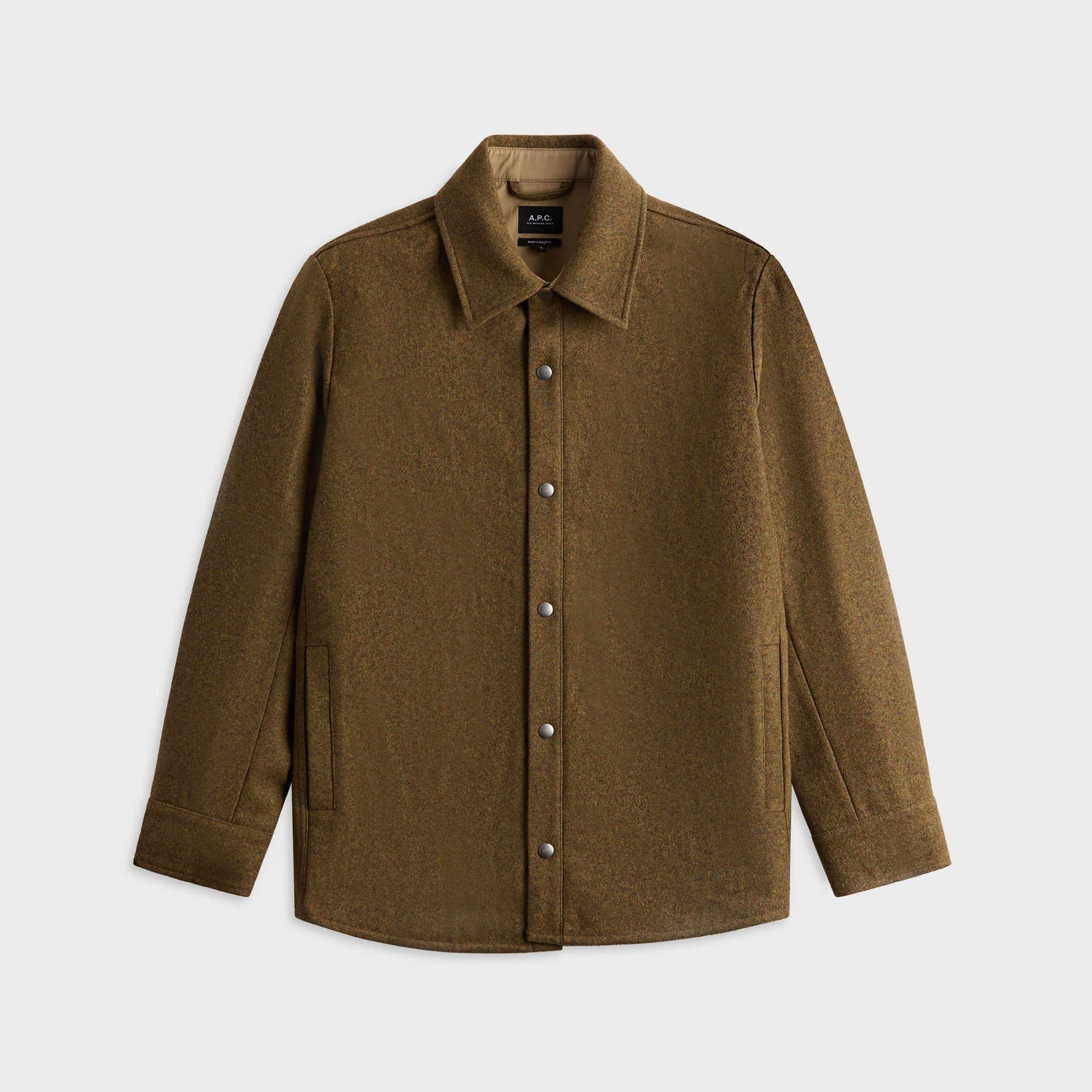A.P.C. Surchemise À Boutons-Pression Shirt - Heather Green
