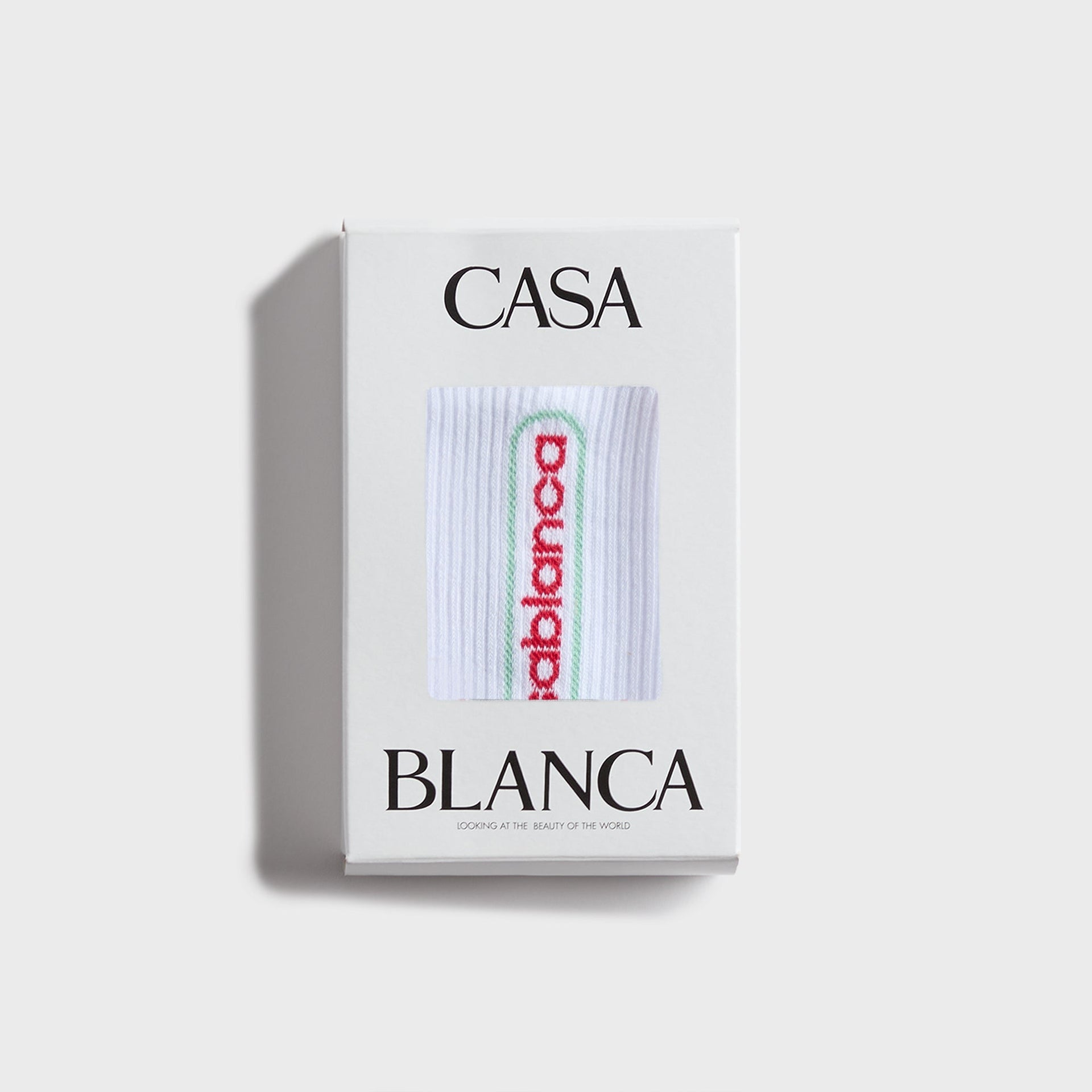 Casablanca Printed Sports Socks Fuji Dream in White