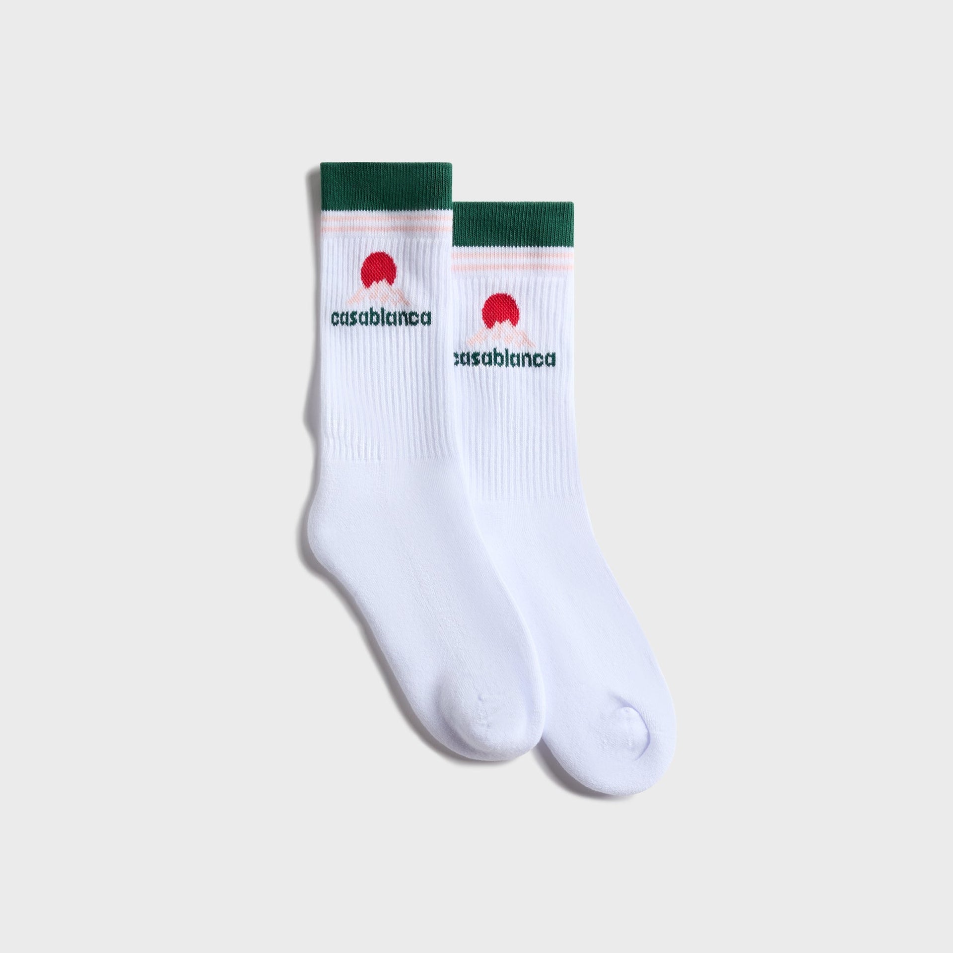 Casablanca Printed Sports Socks Montagne in White