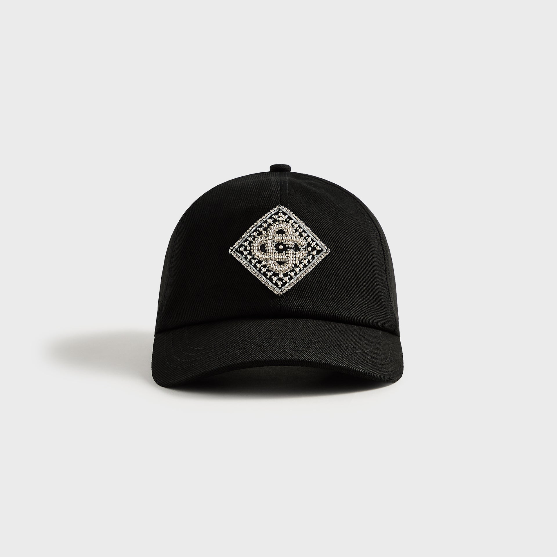 Casablanca Pearl Diamond Patch Cap - Black