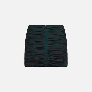 Area Heart Rouched Mini Skirt - Green