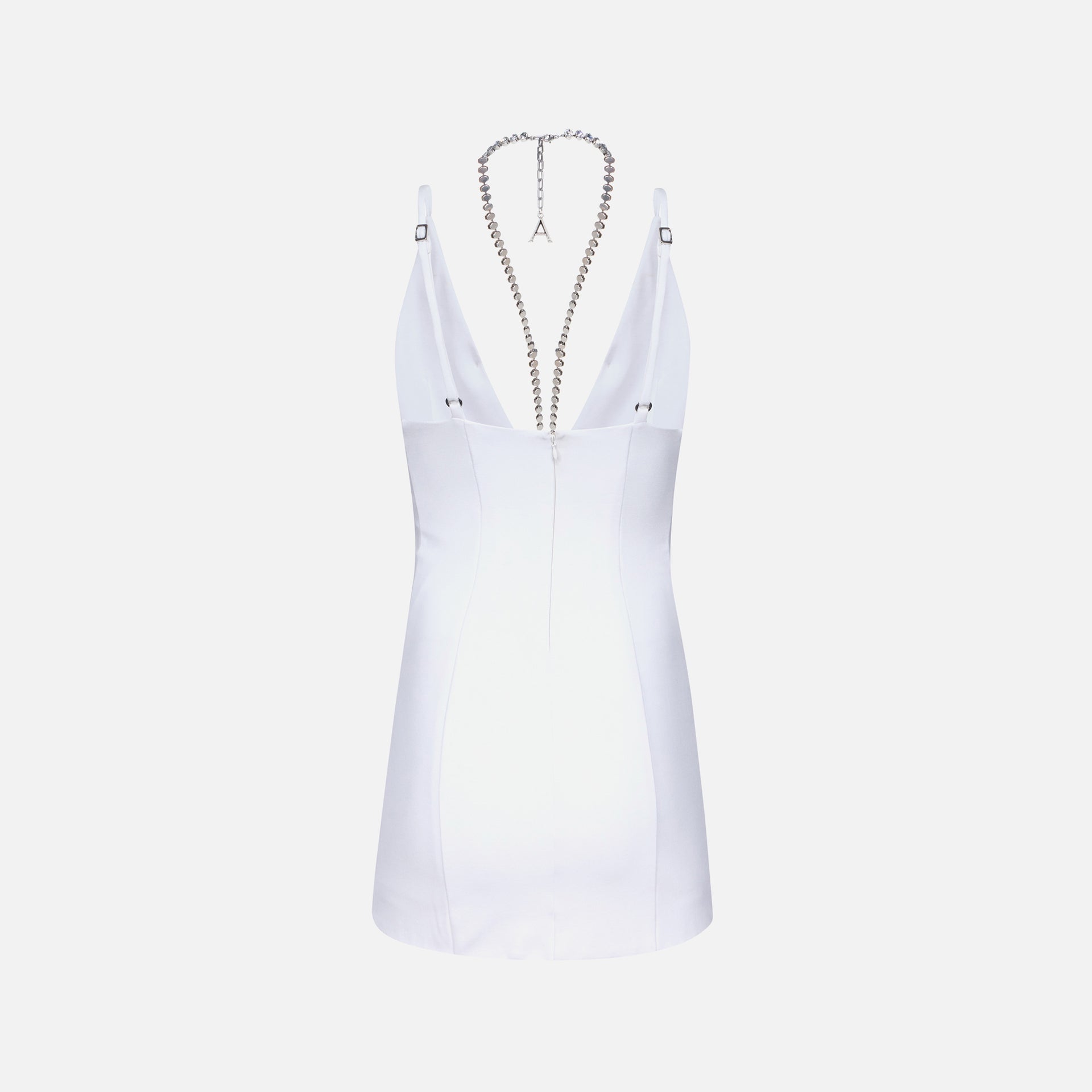 Area Crystal Butterfly Mini Dress - White