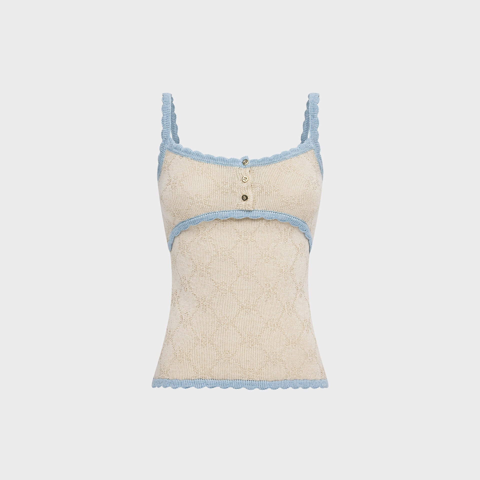 Asta Resort Carmen Tank Top - Oyster / Sea Mist