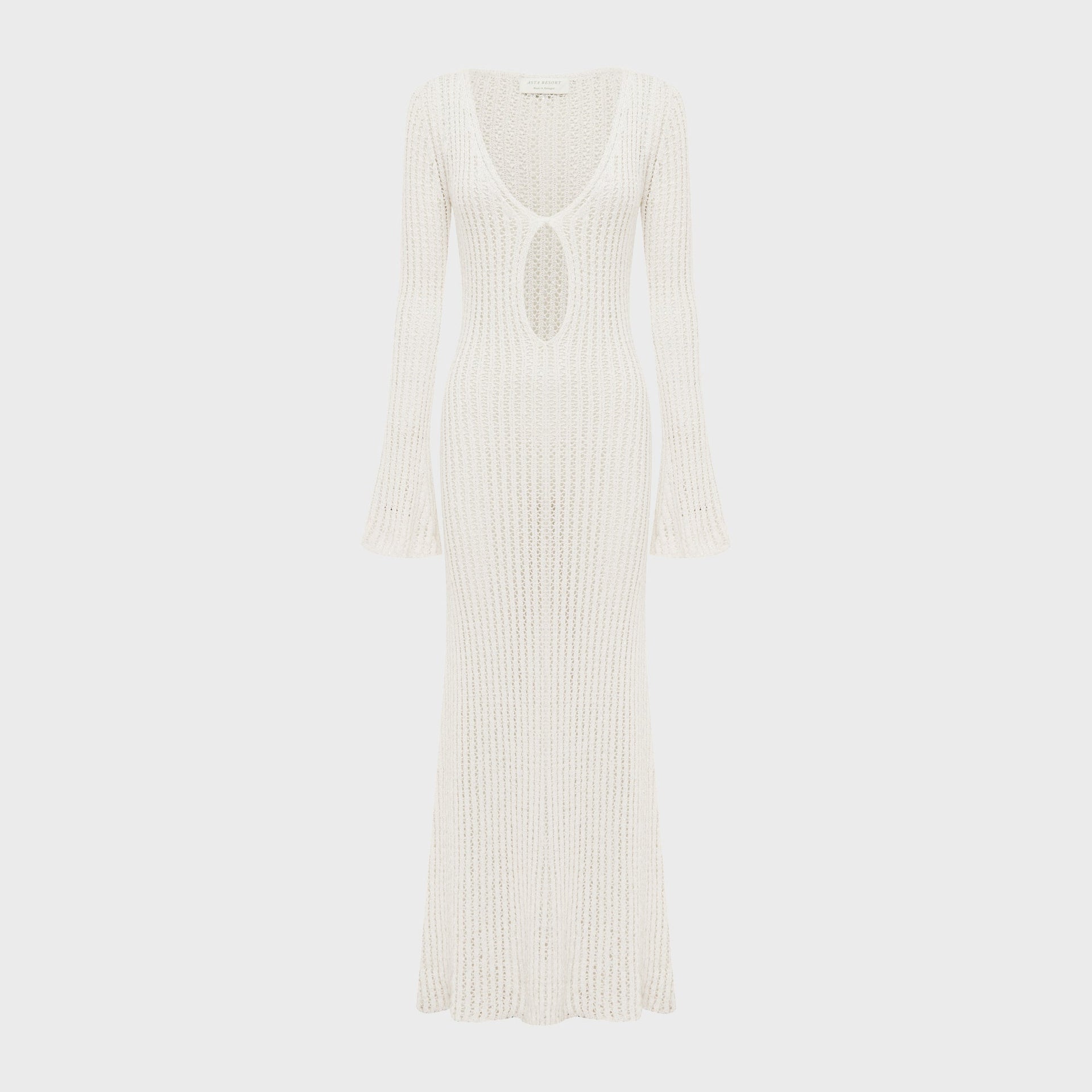 Asta Resort Fernanda Long Sleeve Crochet Dress - Salt Sequin Kith Asta Resort Fernanda Long Sleeve Crochet Dress - Salt Sequin Kith