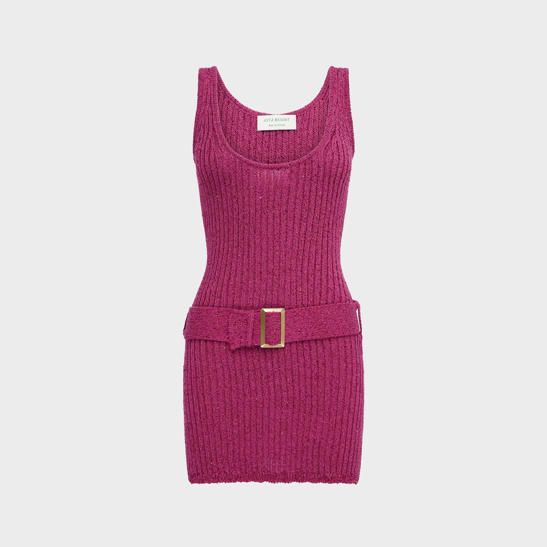 Asta Resort Ana Belted Mini Dress - Geranium Sequin