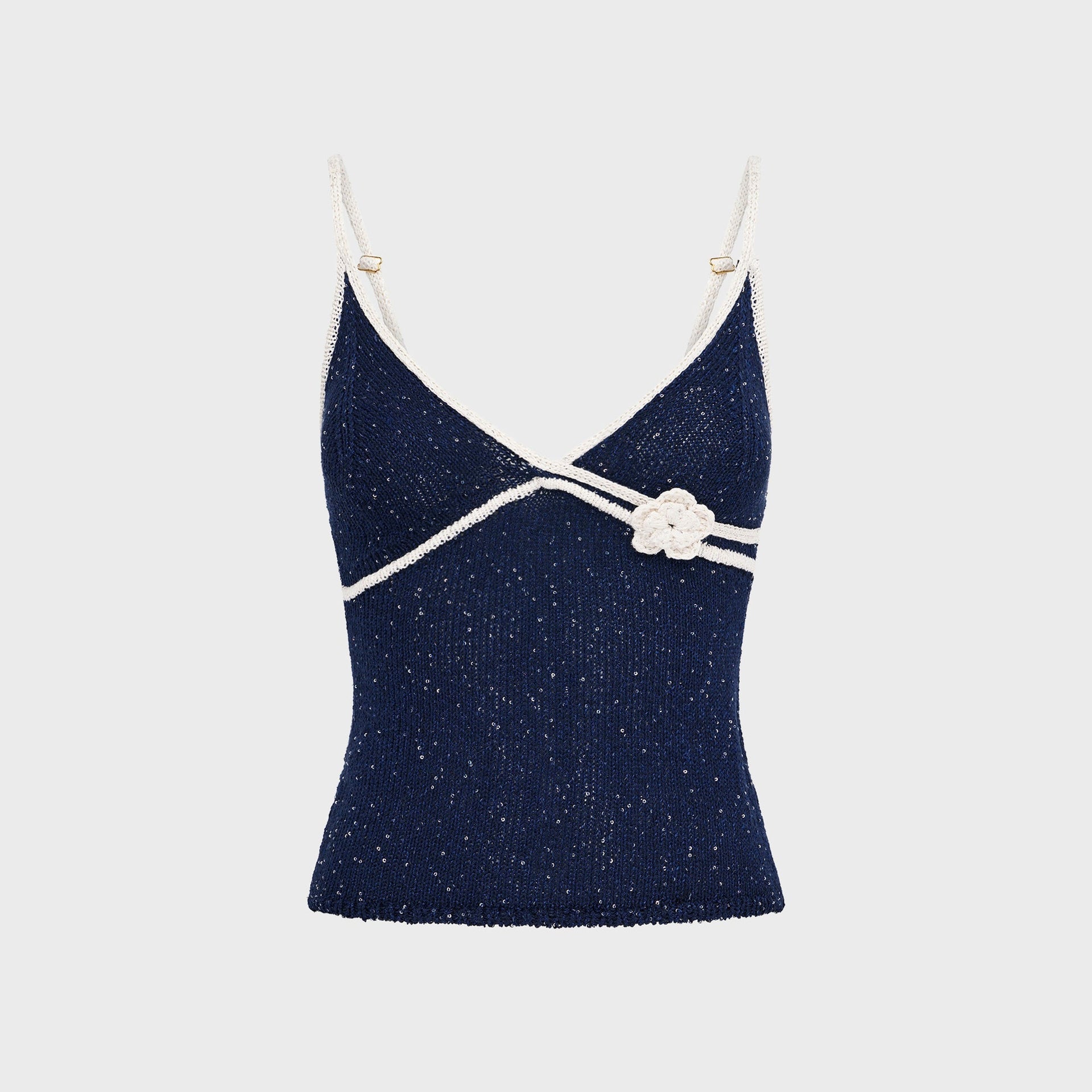 Asta Resort Delilah Camisole Top - Navy Sequin