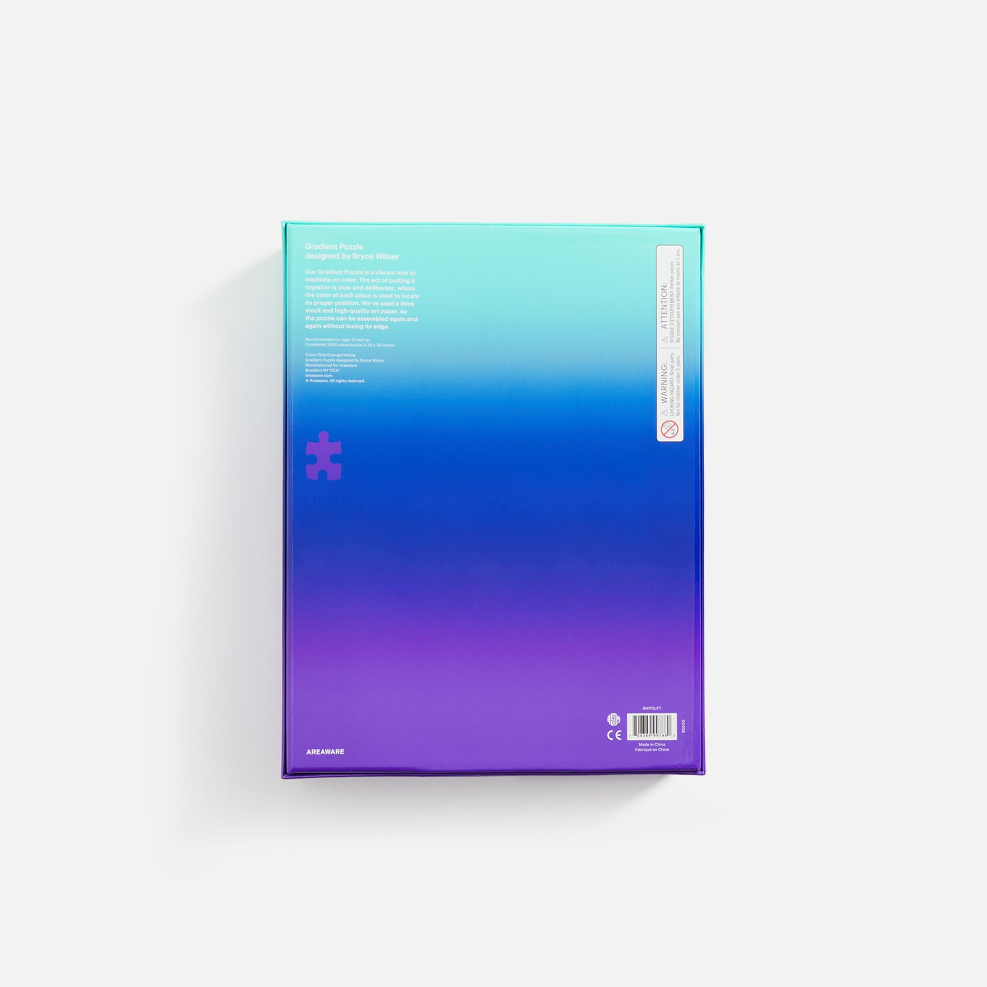 Areaware Gradient Puzzle - Teal / Purple / Blue
