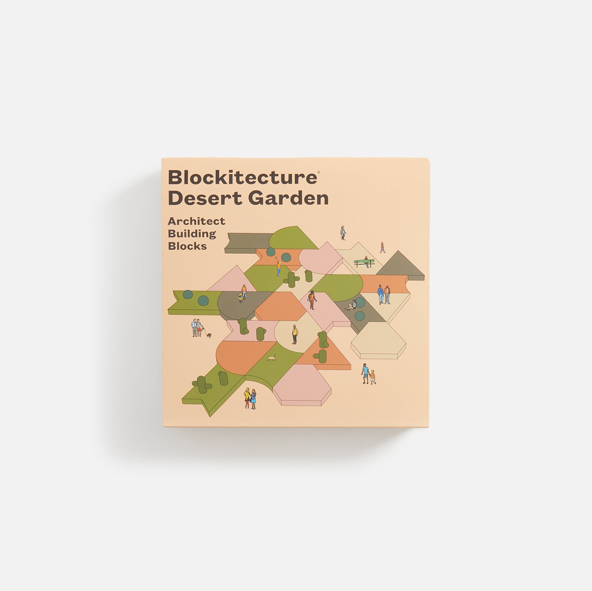 Areaware Desert Garden Blockitecture - Orange / Green / White