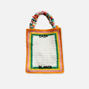 Casablanca Pebble Handle Knit Crochet Bag - Gradient