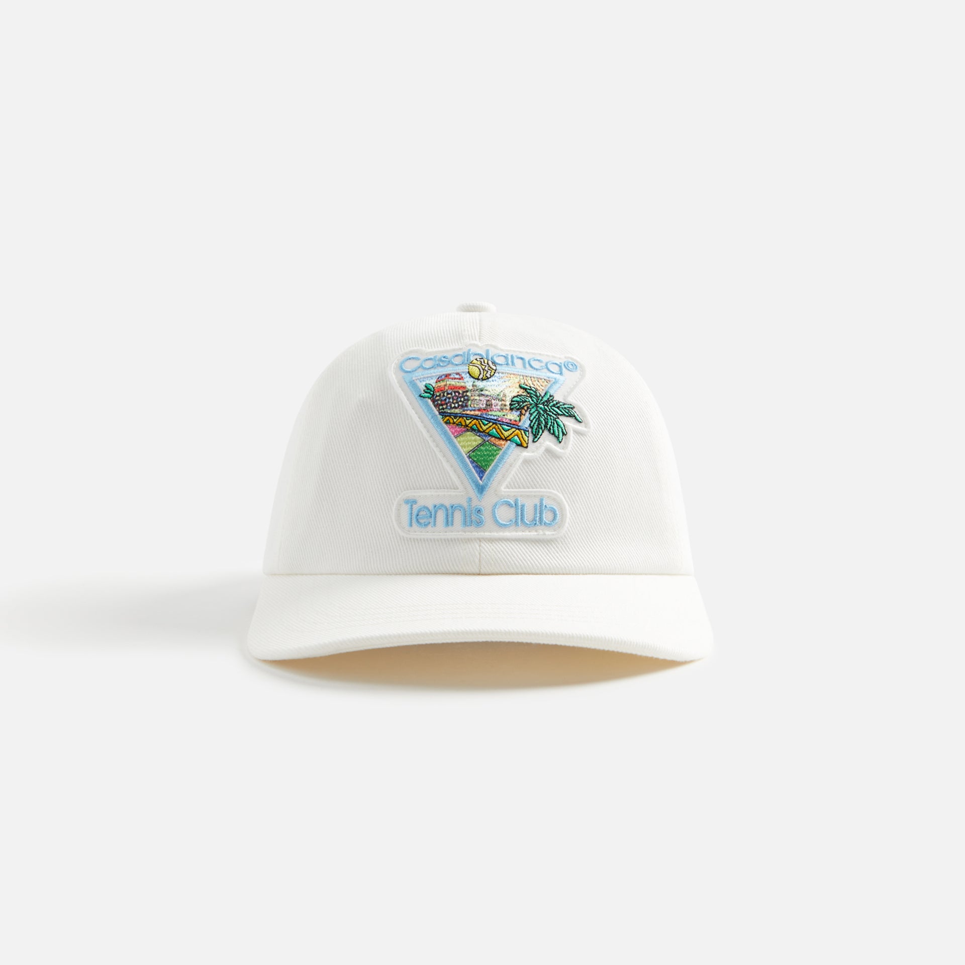 Casablanca Afro Cubismo Tennis Club Embroidered Patch Cap - White