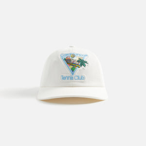 Casablanca Afro Cubismo Tennis Club Embroidered Patch Cap - White