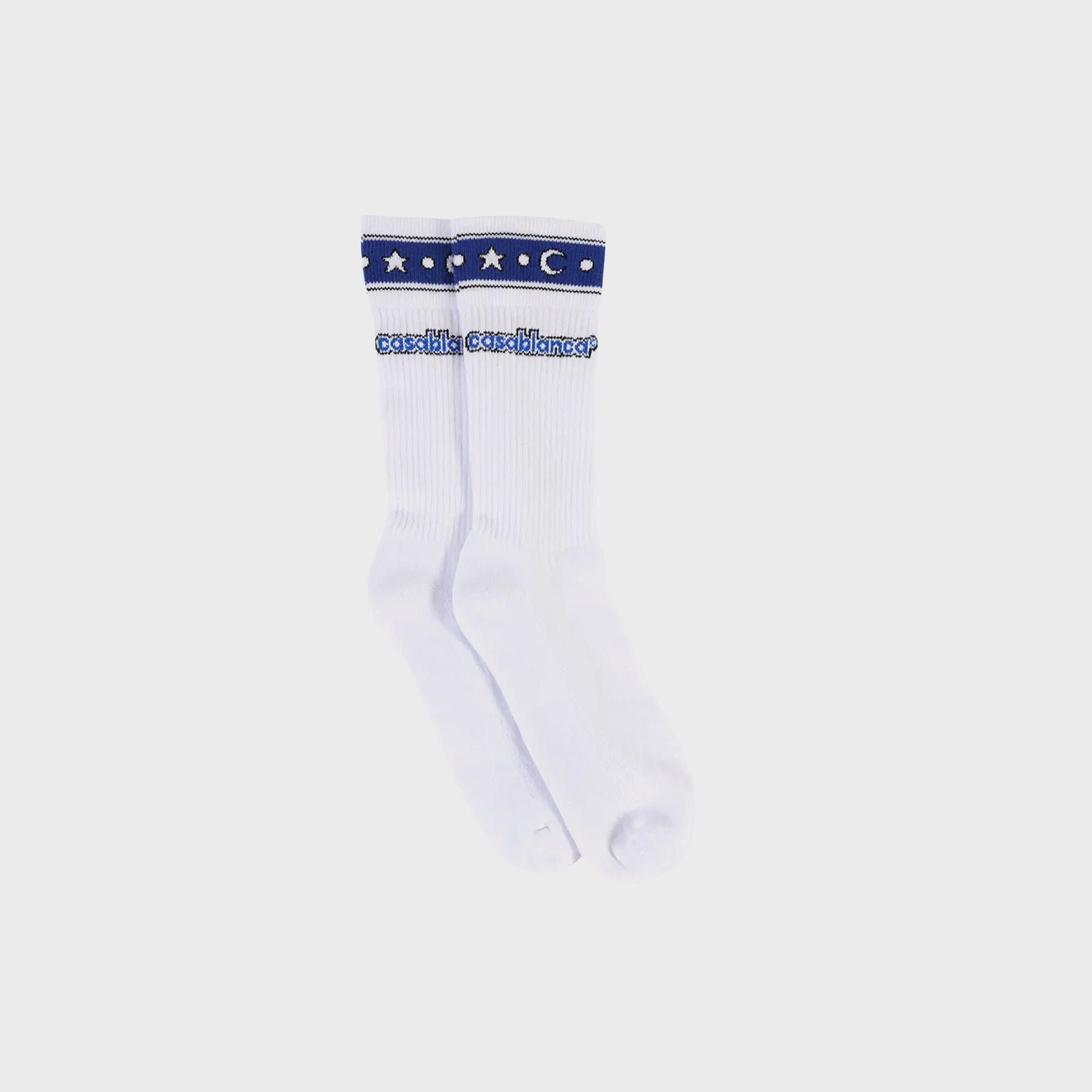 Casablanca Printed Logo Socks - White