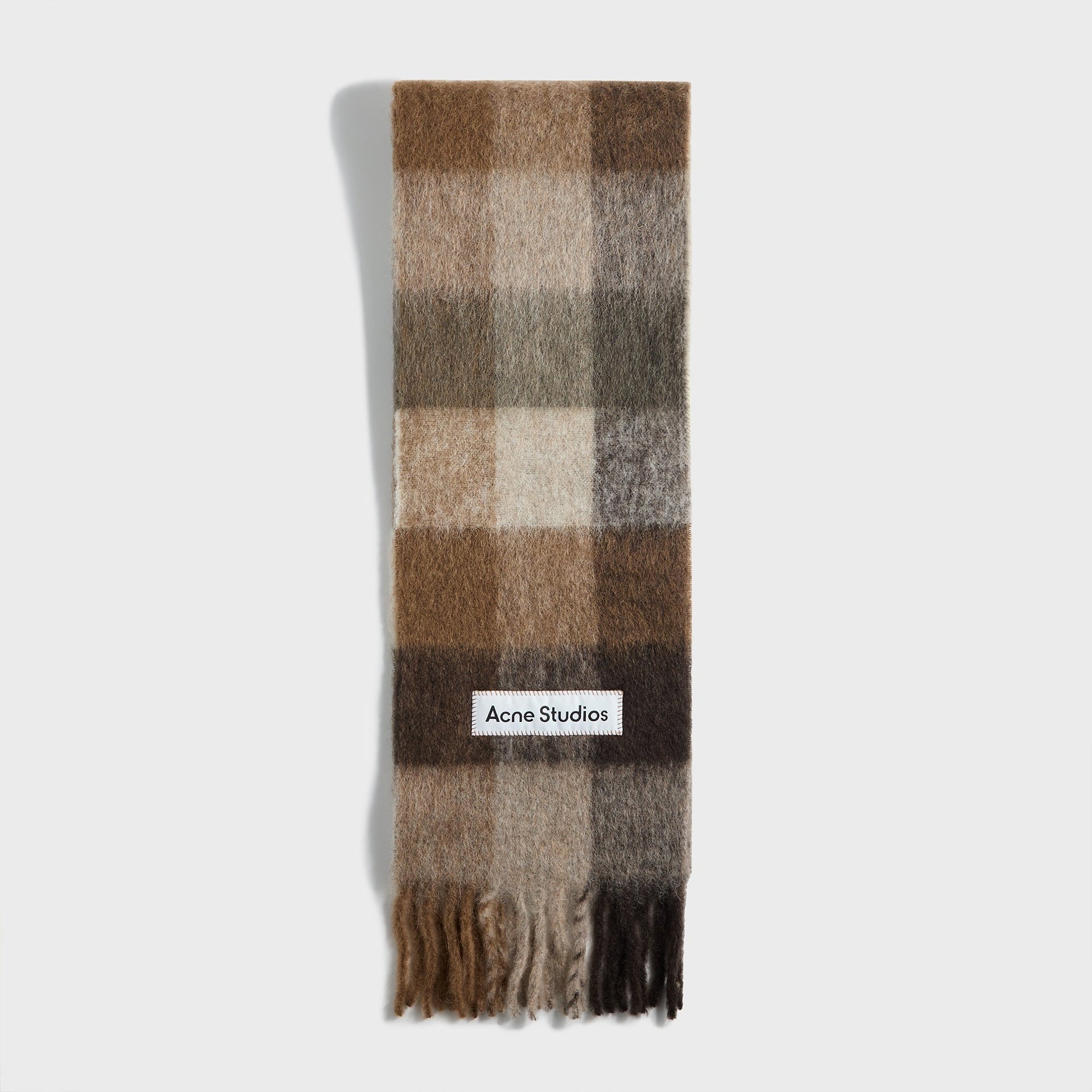 Acne Studios Scarf in Brown / White