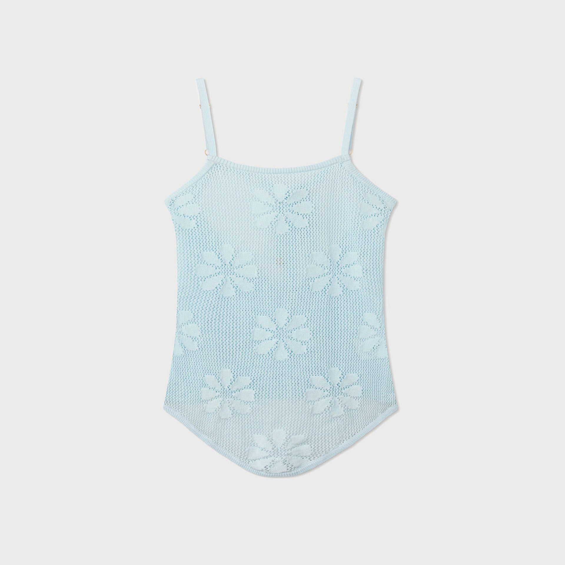 Asta Resort Bruna Crochet Top in Sky Blue