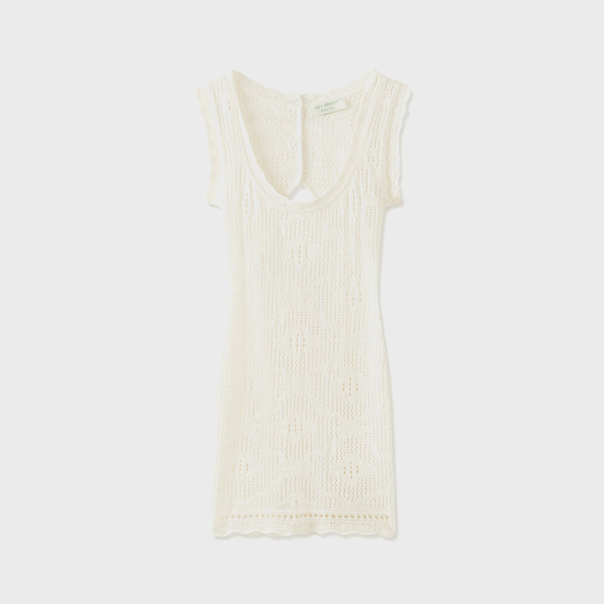 Asta Resort Eve Crochet Mini Dress - Salt