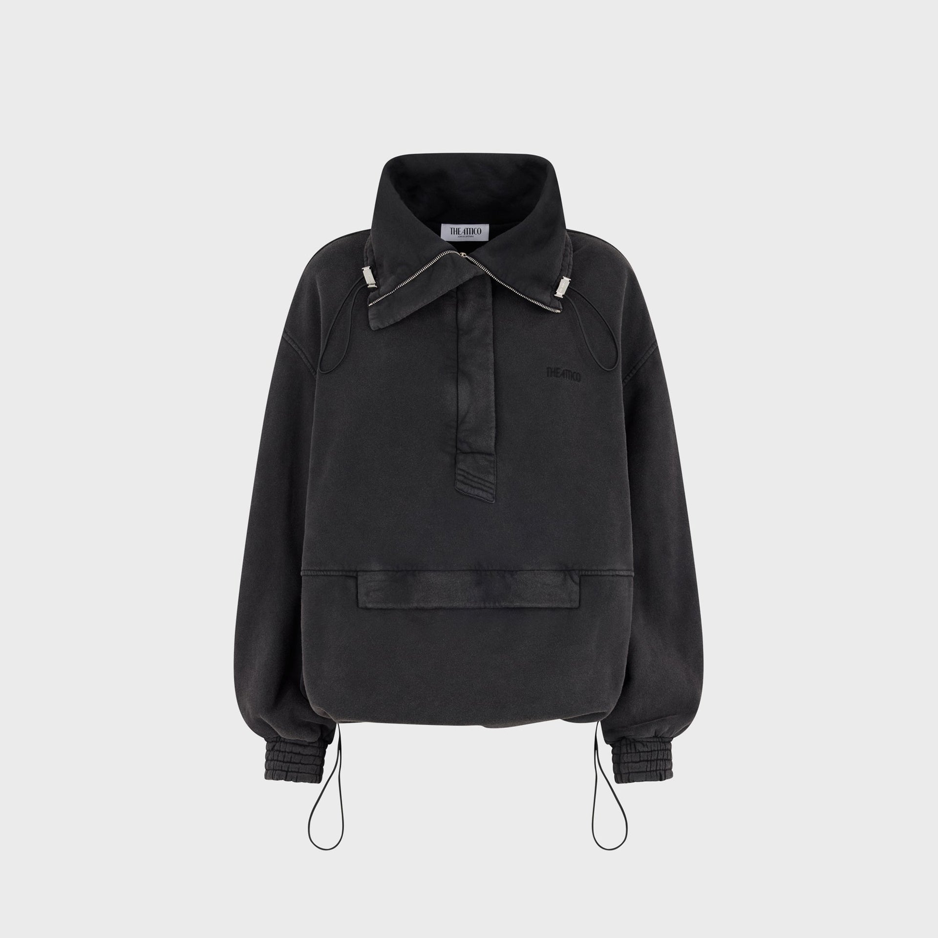 The Attico Blouson Sweatshirt - Faded Black