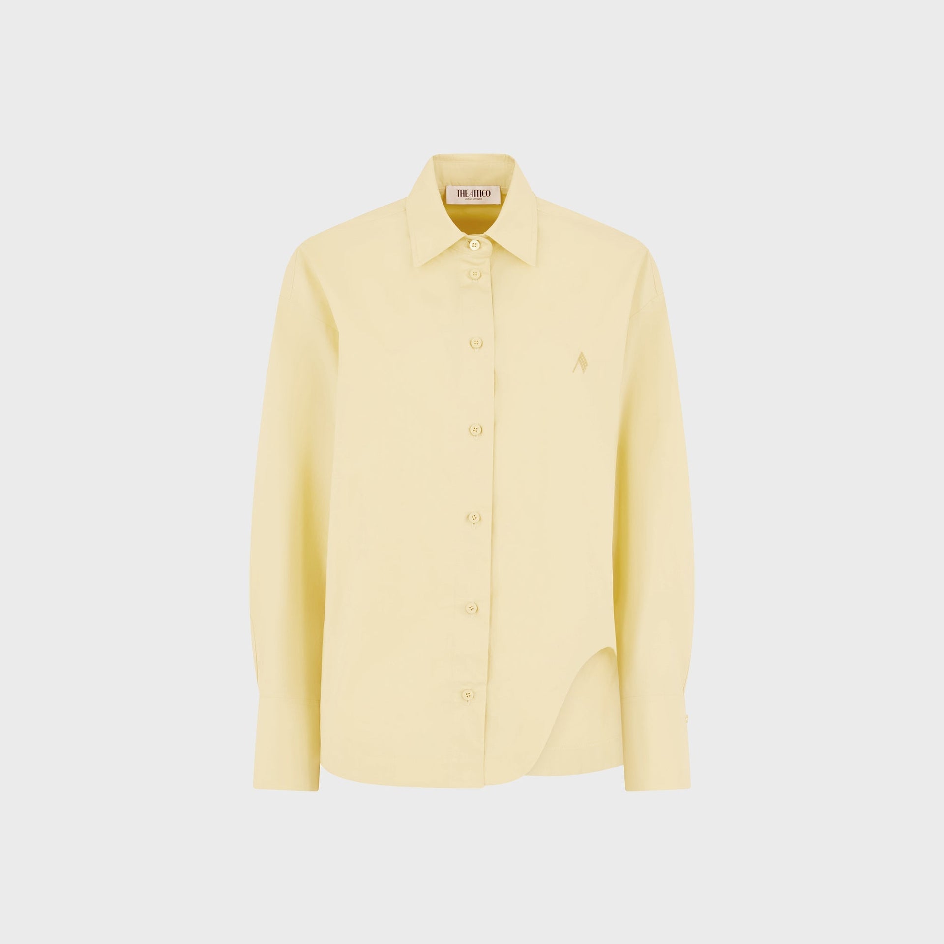 The Attico Diana Poplin Shirt - Pale Yellow