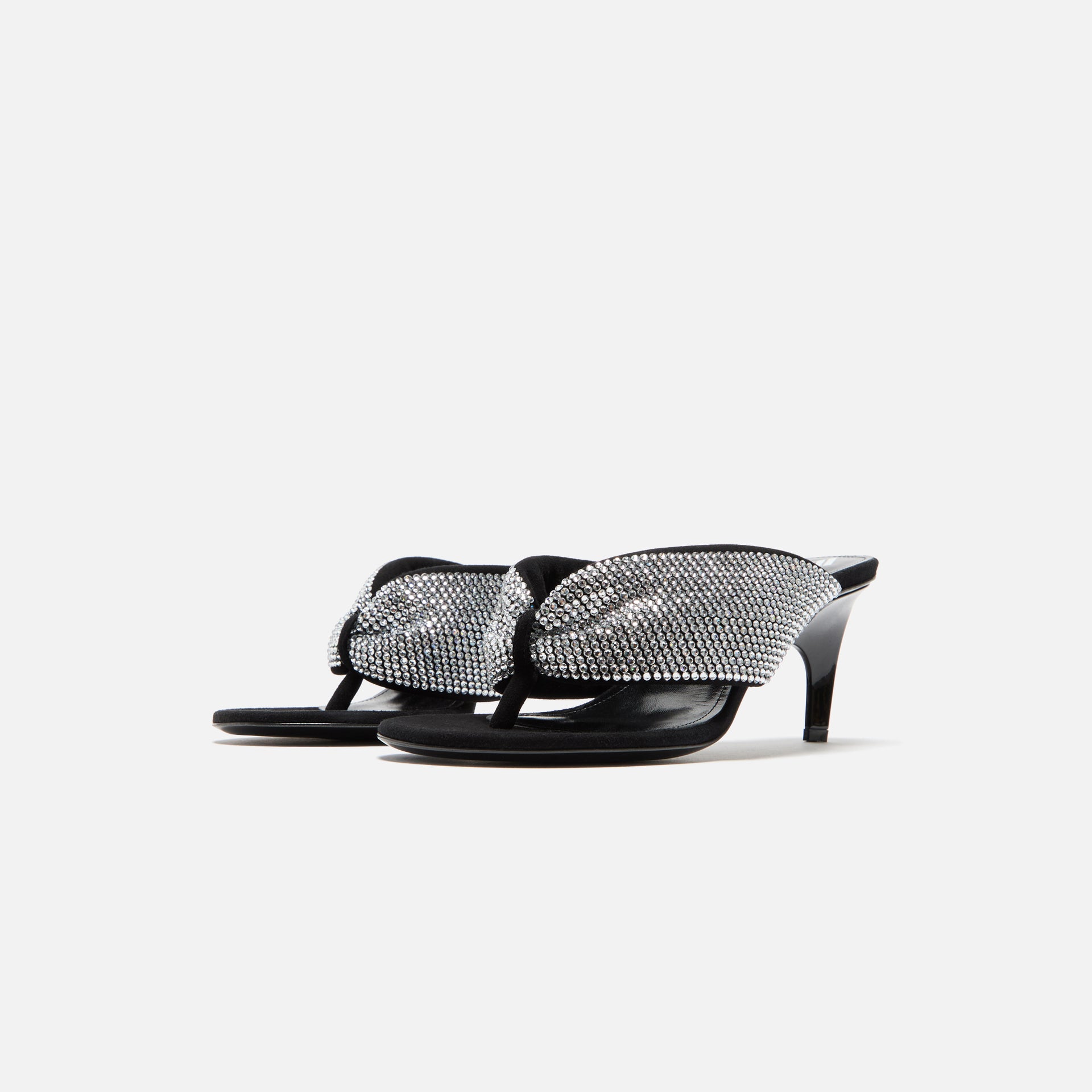 The Attico Rem 60mm Sandal - Silver / Black