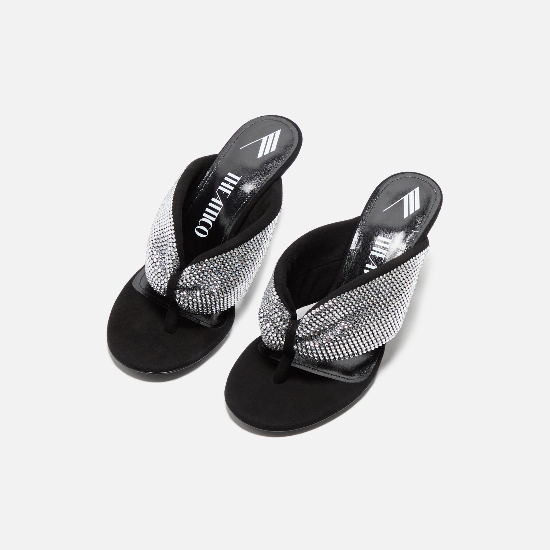 The Attico Rem 60mm Sandal - Silver / Black