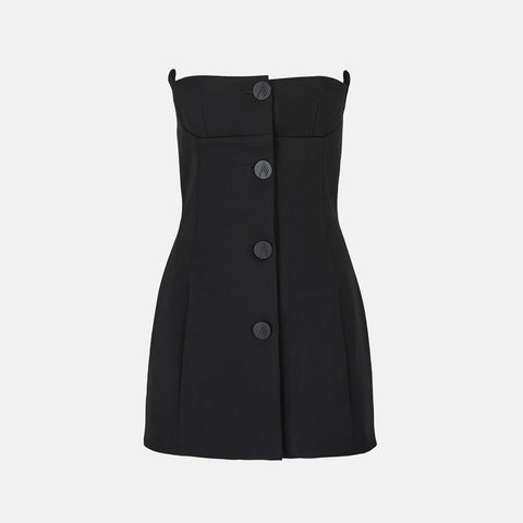 The Attico Bustier Mini Dress - Black