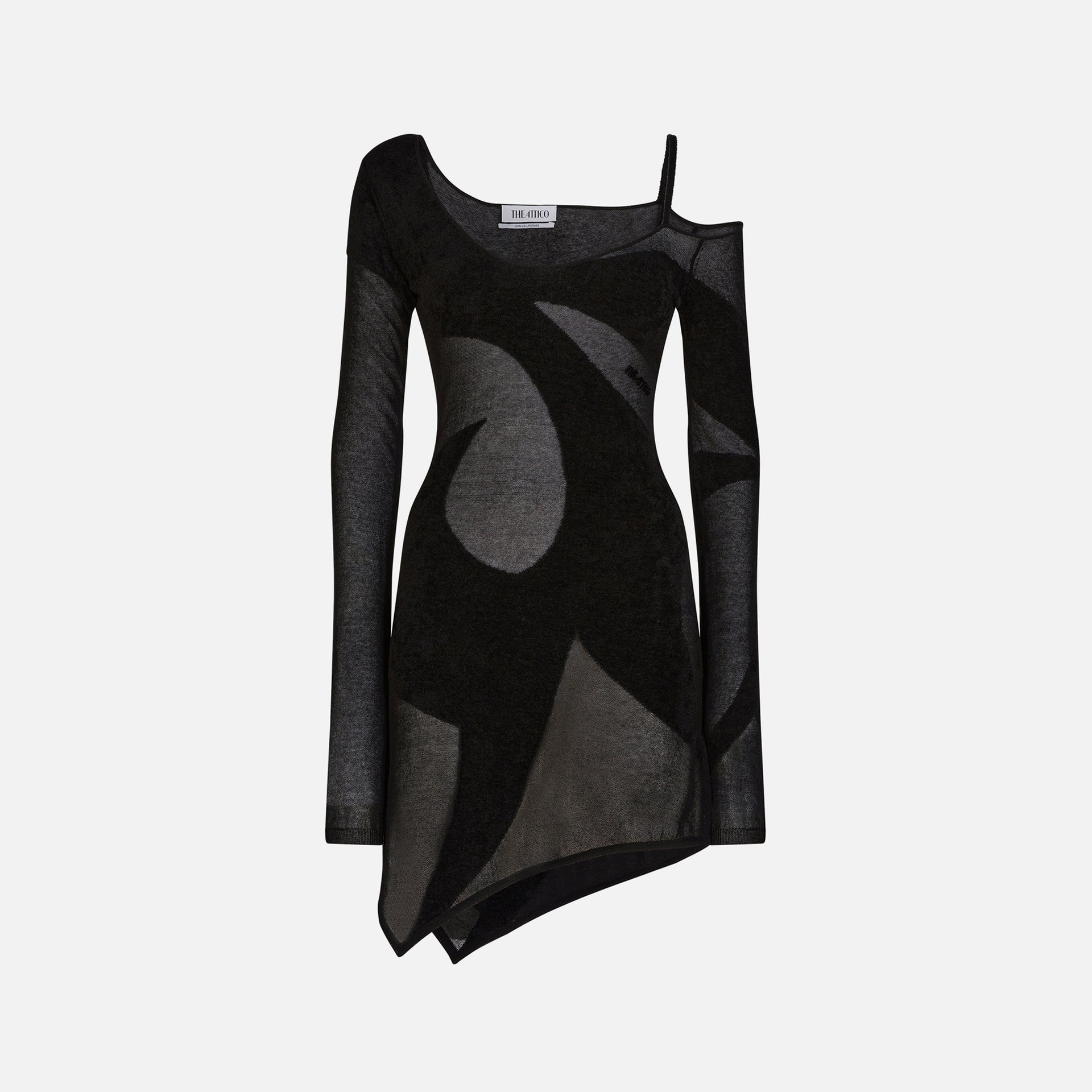 The Attico Long Sleeve Mini Dress - Black Kith The Attico Long Sleeve Mini Dress - Black Kith