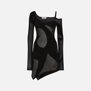 The Attico Long Sleeve Mini Dress - Black