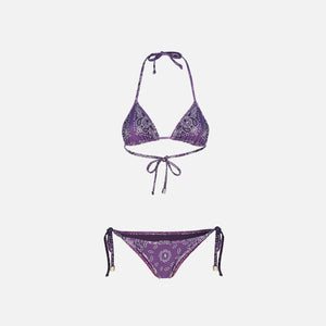 The Attico Bikini - Violet / Brown / White