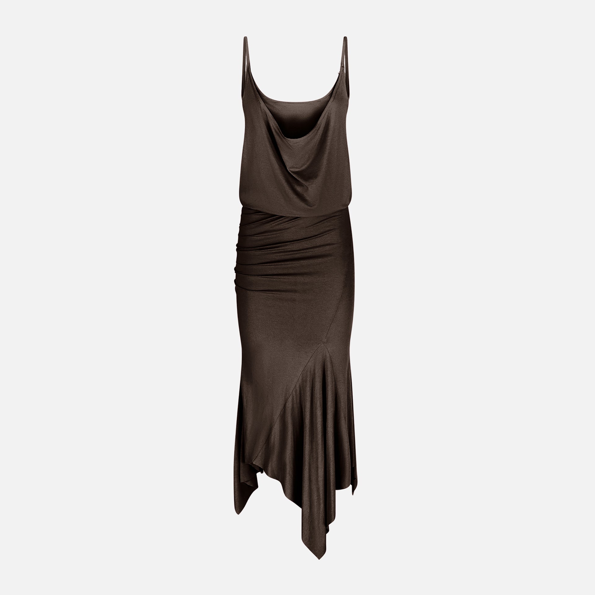 The Attico Midi Dress - Dark Brown