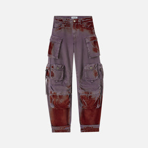 The Attico Fern Long Pant - Burgundy