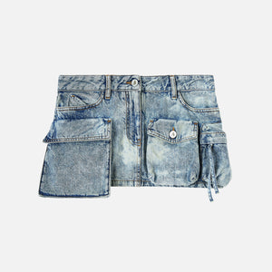 The Attico Fay Mini Skirt - Blue Bleach