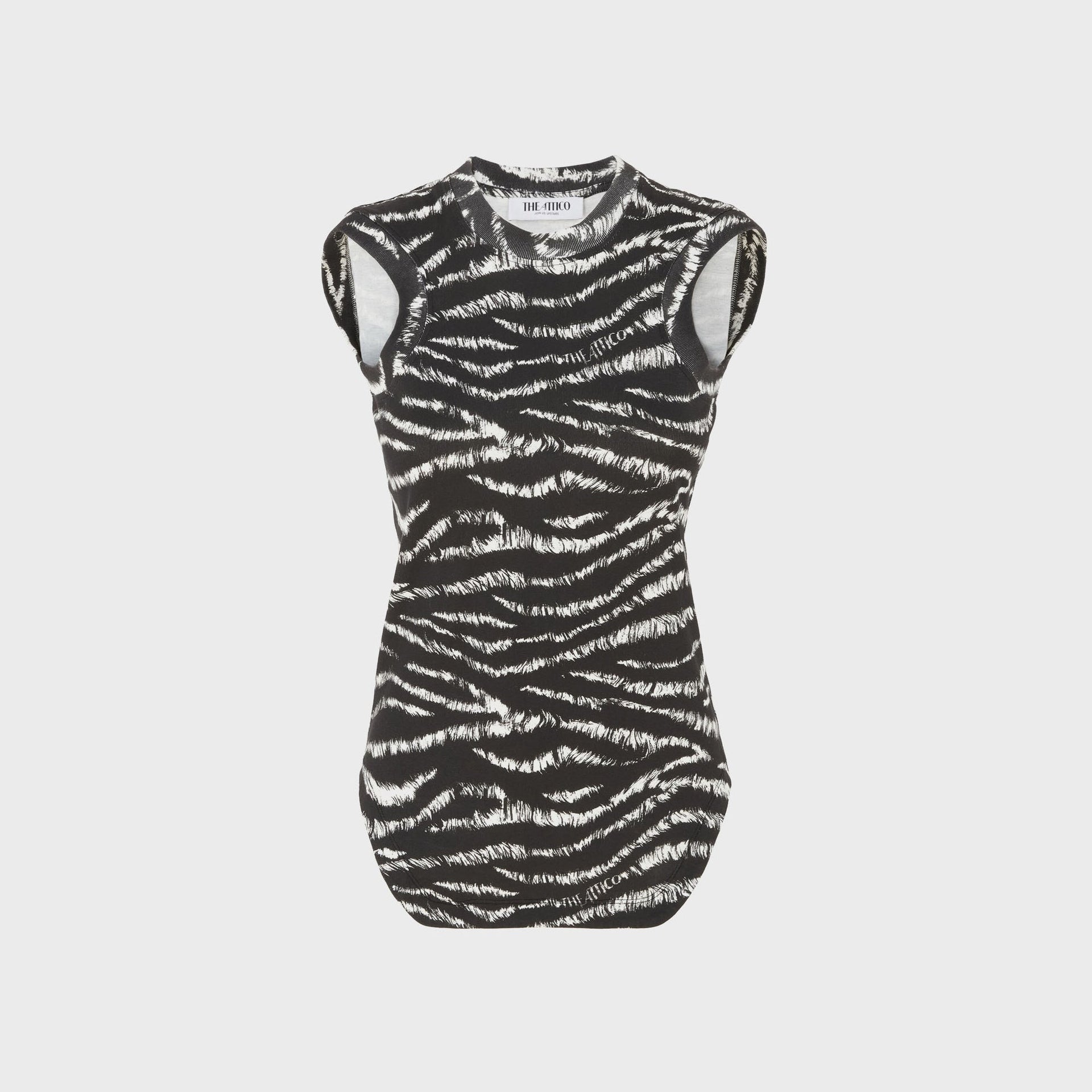 The Attico Reese Tank Top in Black / White
